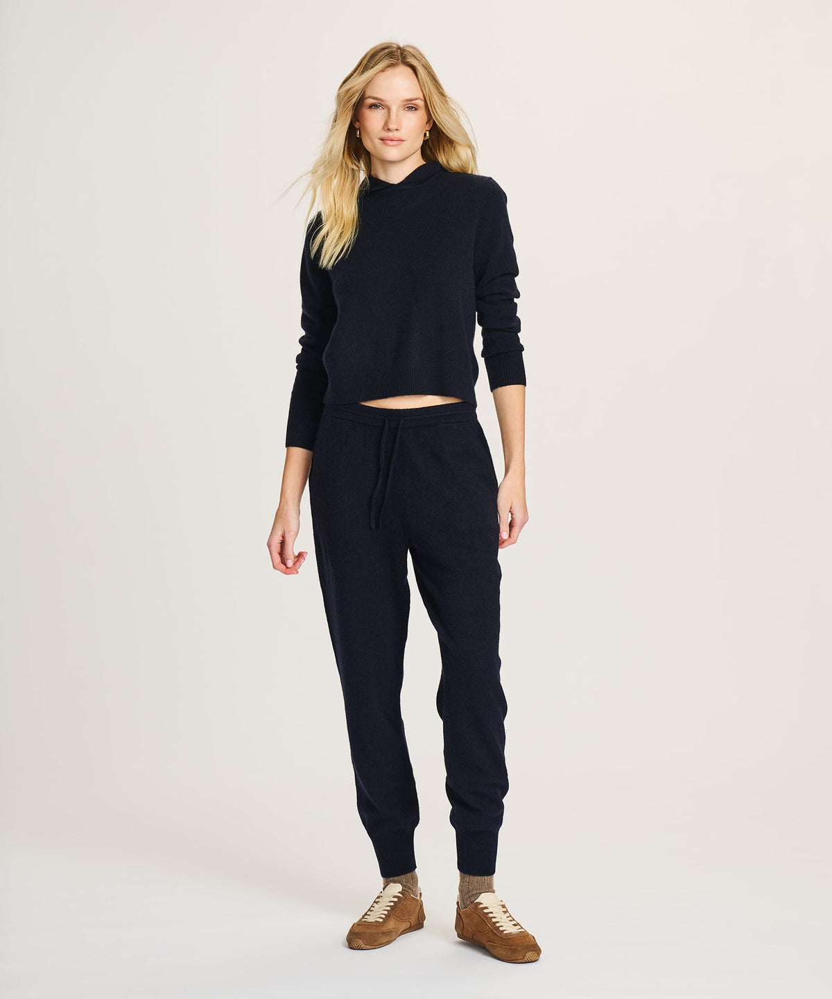 Signature Cashmere Cropped Hoodie