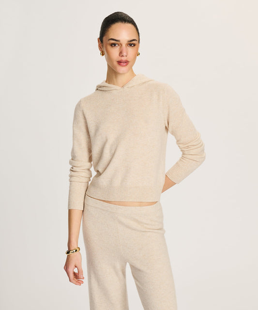 Signature Cashmere Cropped Hoodie