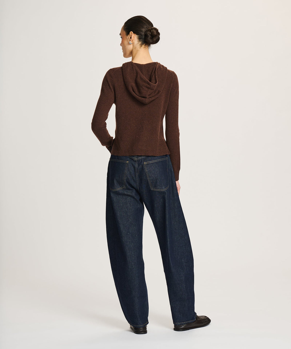 Signature Cashmere Cropped Zip Up Hoodie