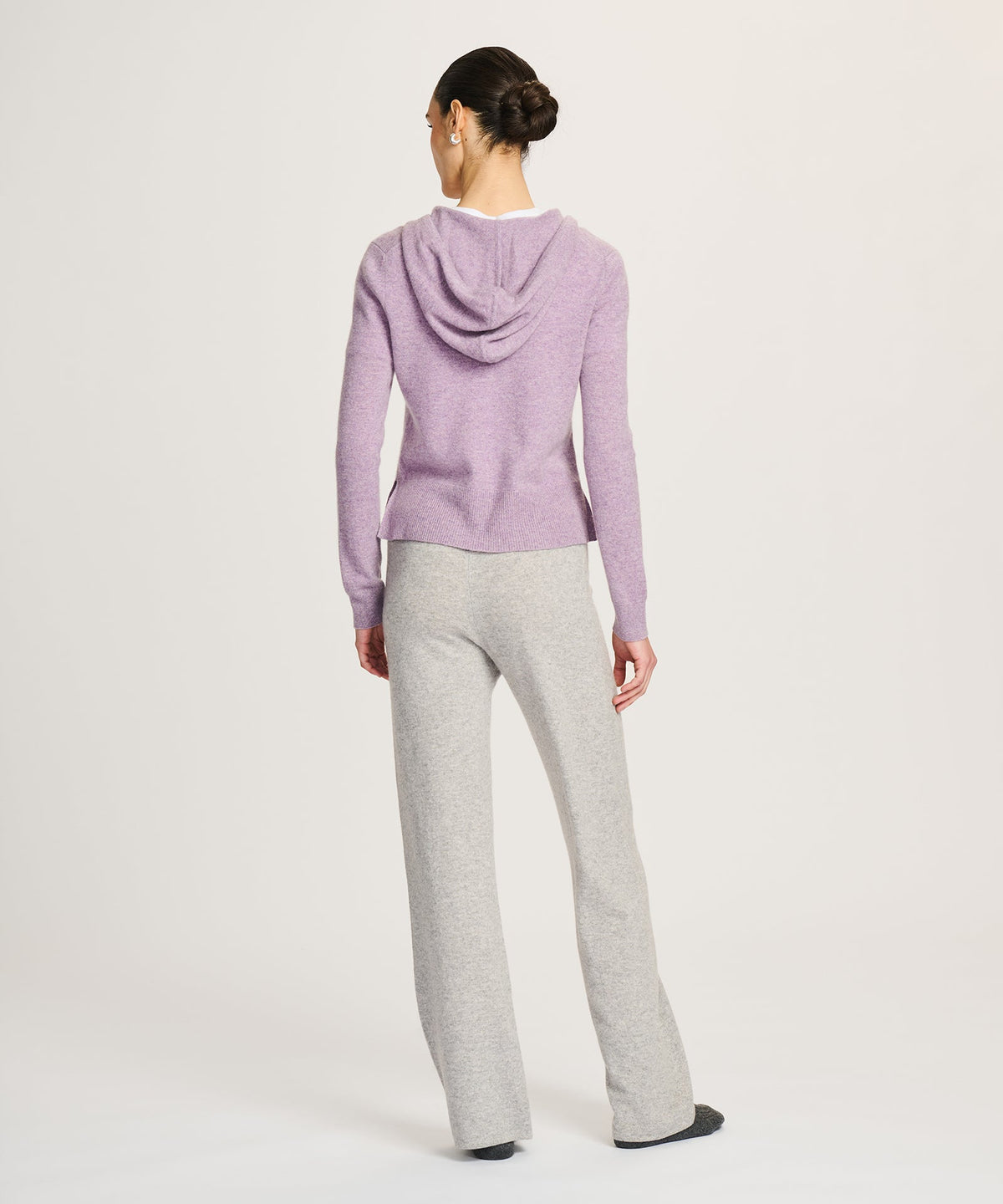 Signature Cashmere Cropped Zip Up Hoodie