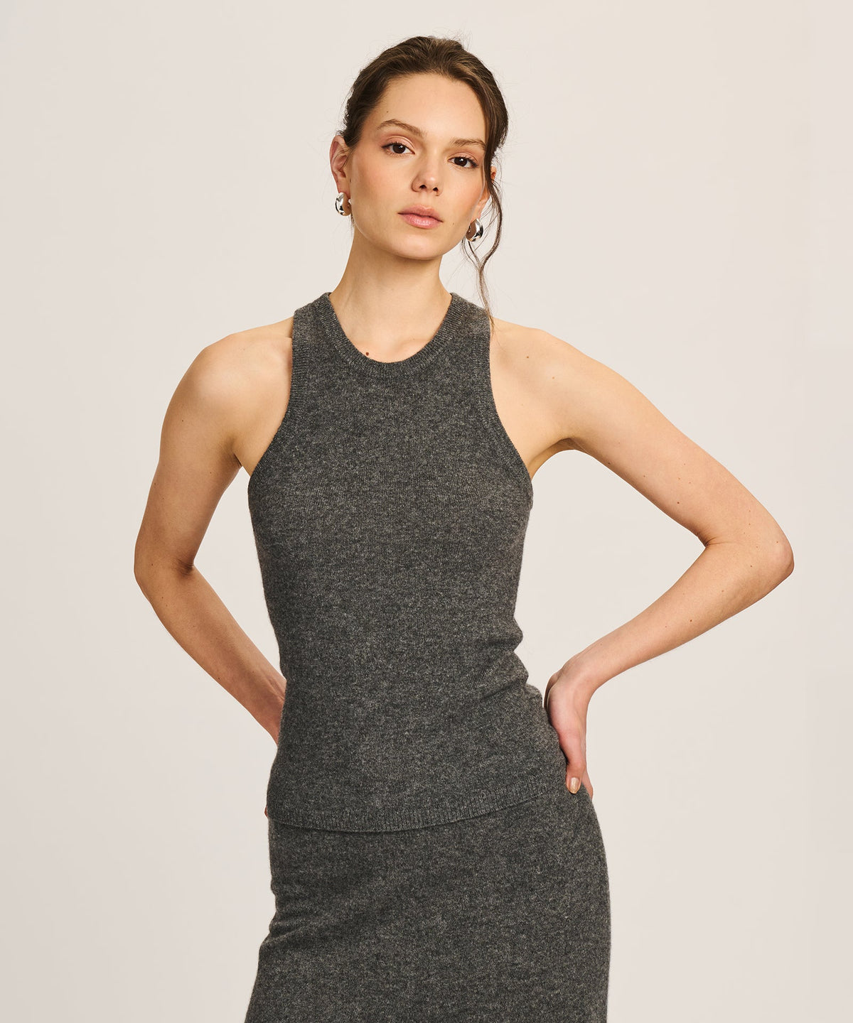 Signature Cashmere High Neck Tank