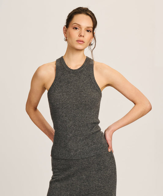 Signature Cashmere High Neck Tank