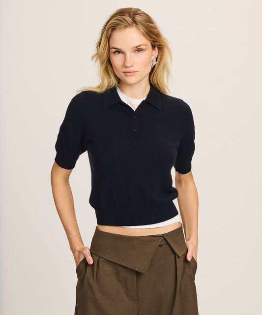 Signature Cashmere Short Sleeve Polo