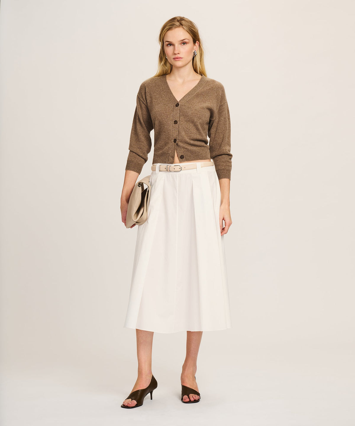 Signature Cashmere Three-Quarter Sleeve Cardigan