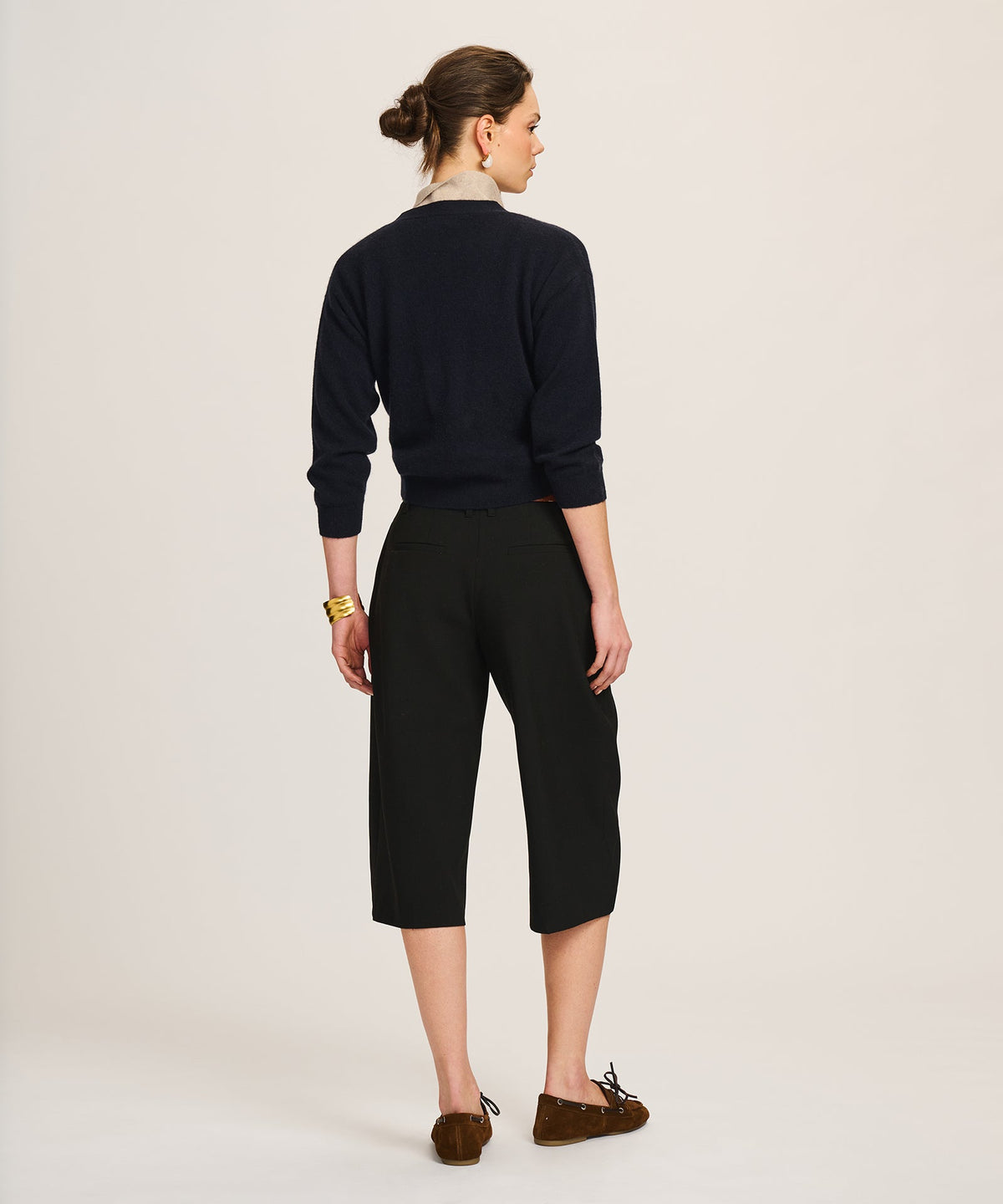 Signature Cashmere Three-Quarter Sleeve Cardigan