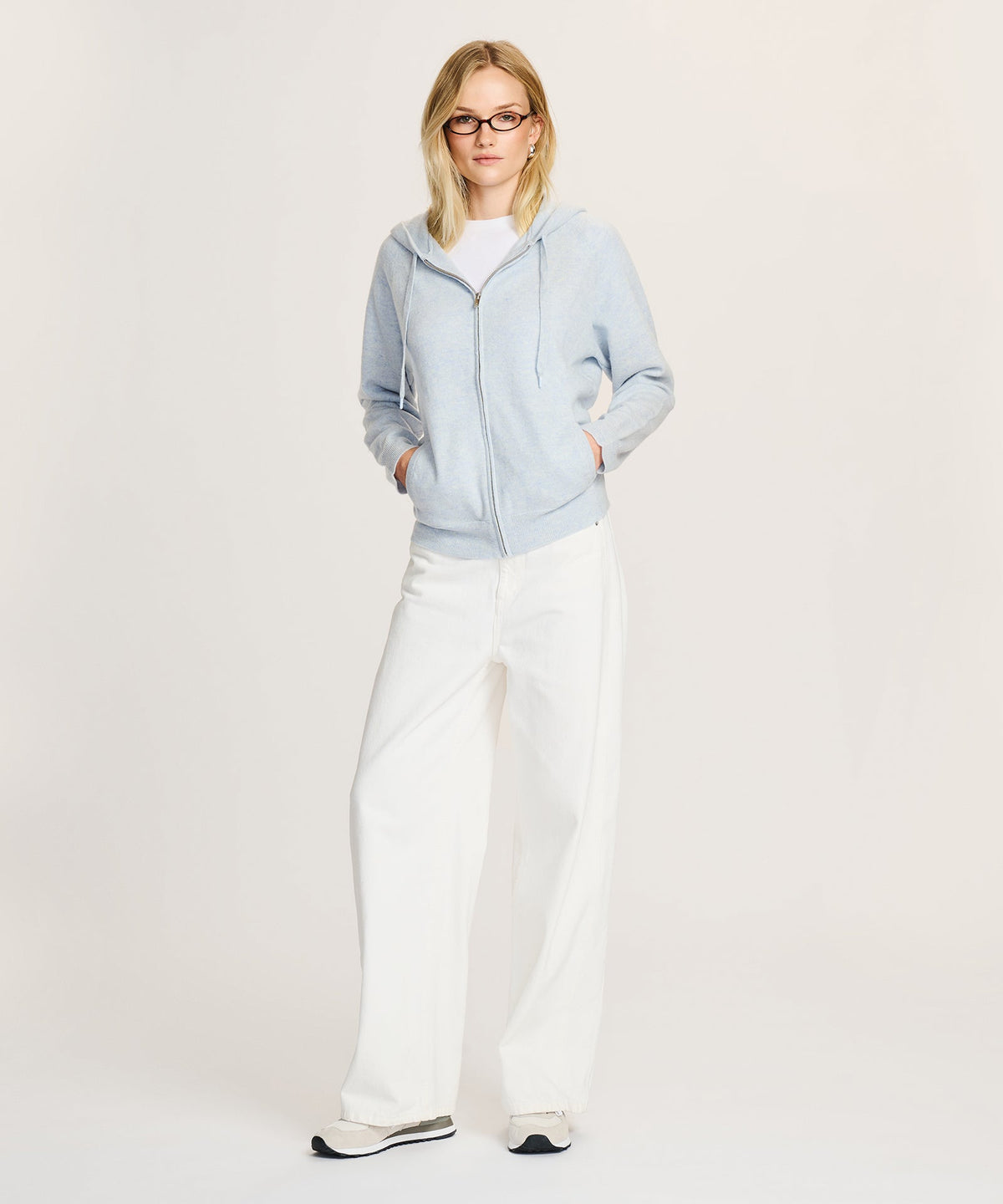 Signature Cashmere Zip Up Hoodie