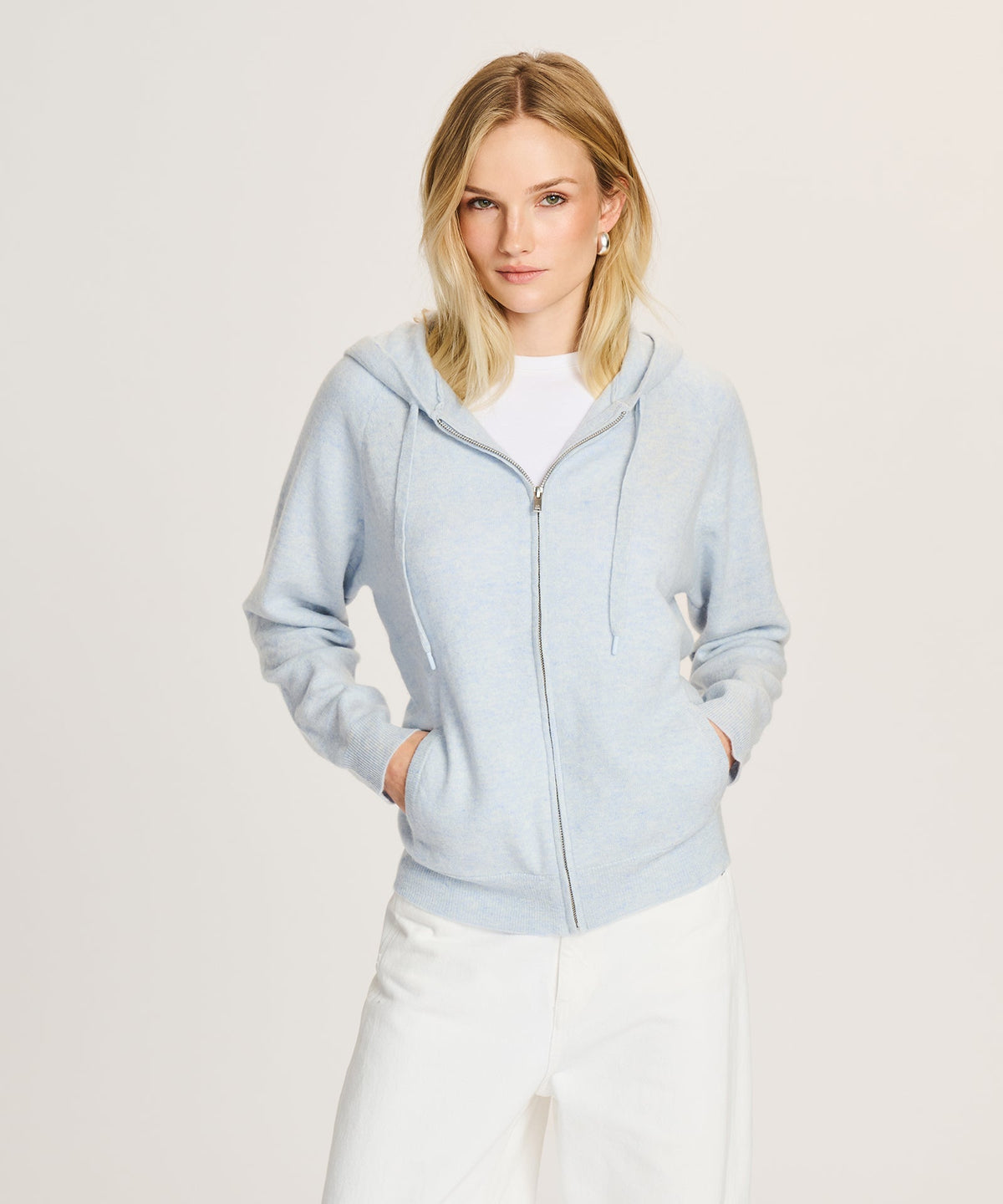 Signature Cashmere Zip Up Hoodie