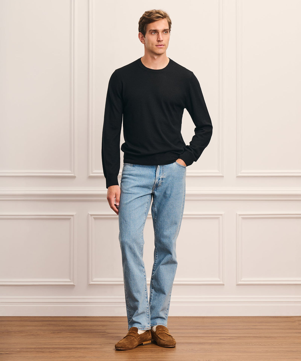 Super Fine Cashmere Long Sleeve Crewneck