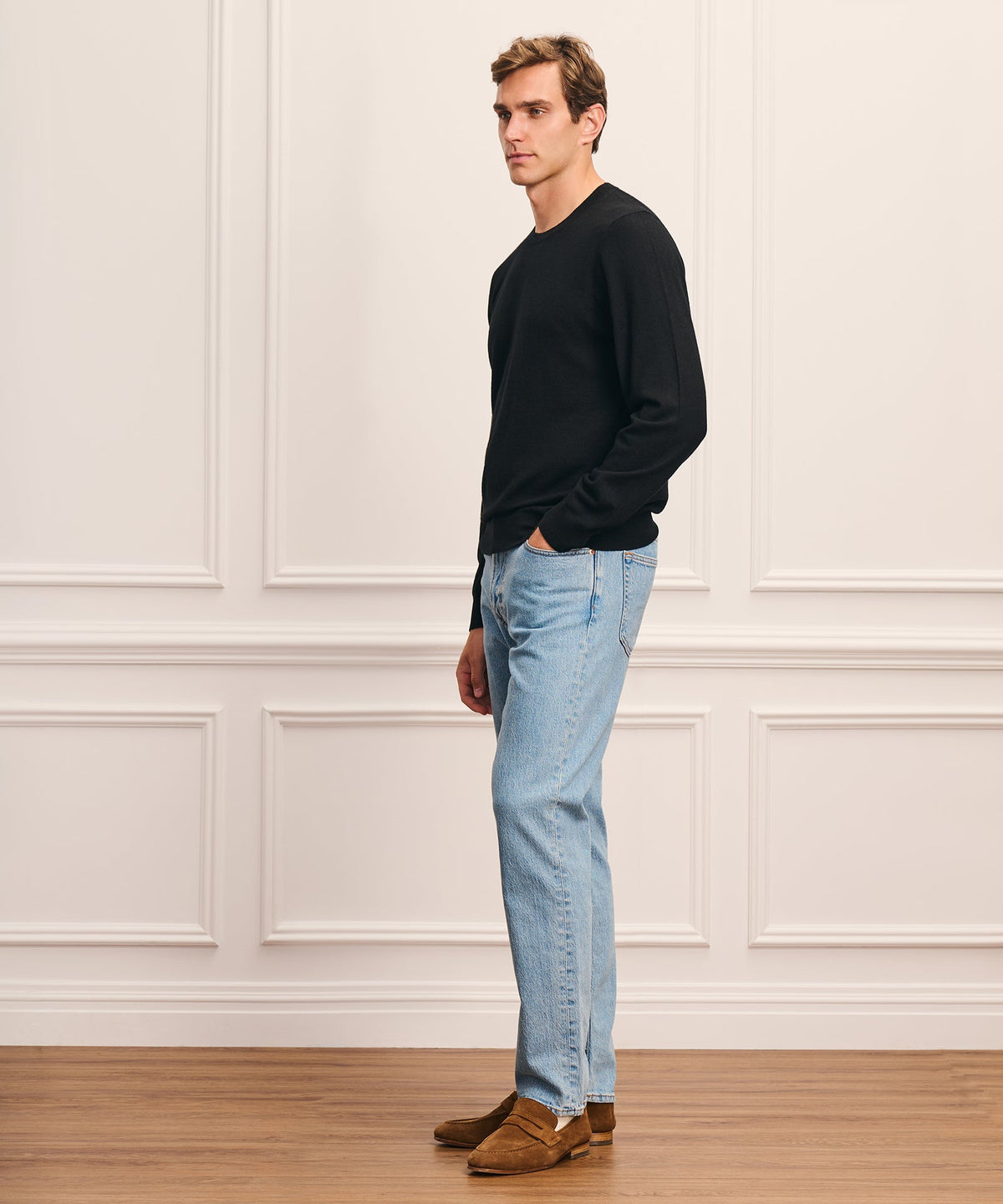 Super Fine Cashmere Long Sleeve Crewneck