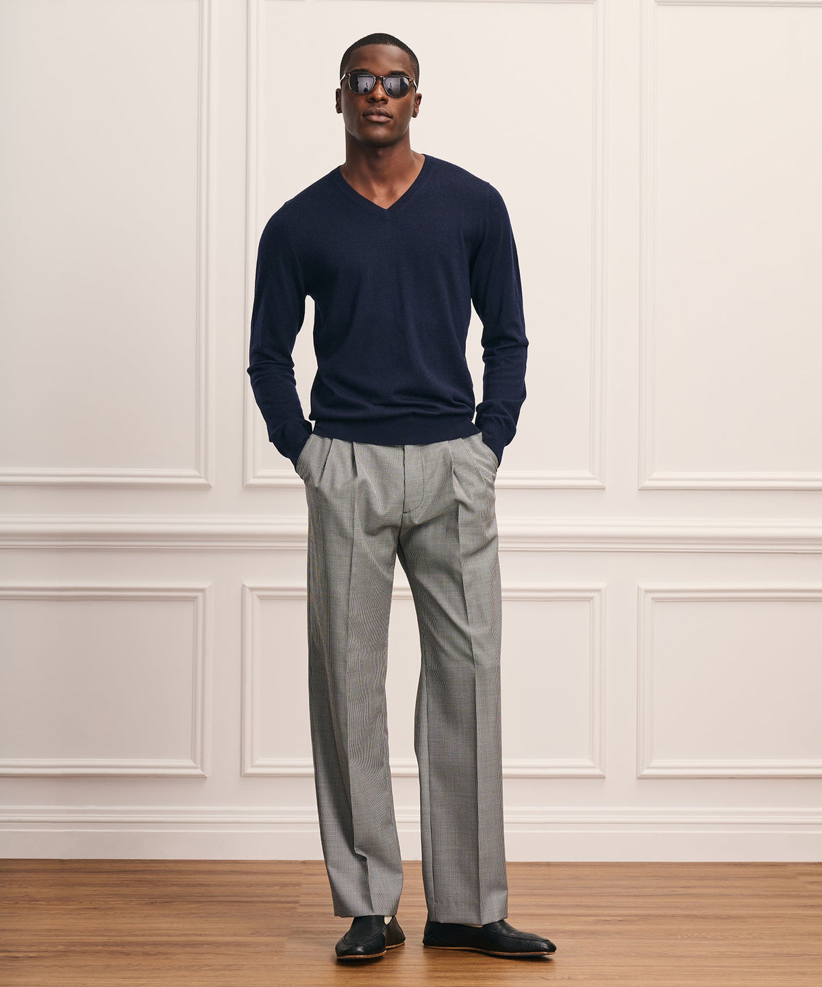 Super Fine Cashmere Long Sleeve V-Neck