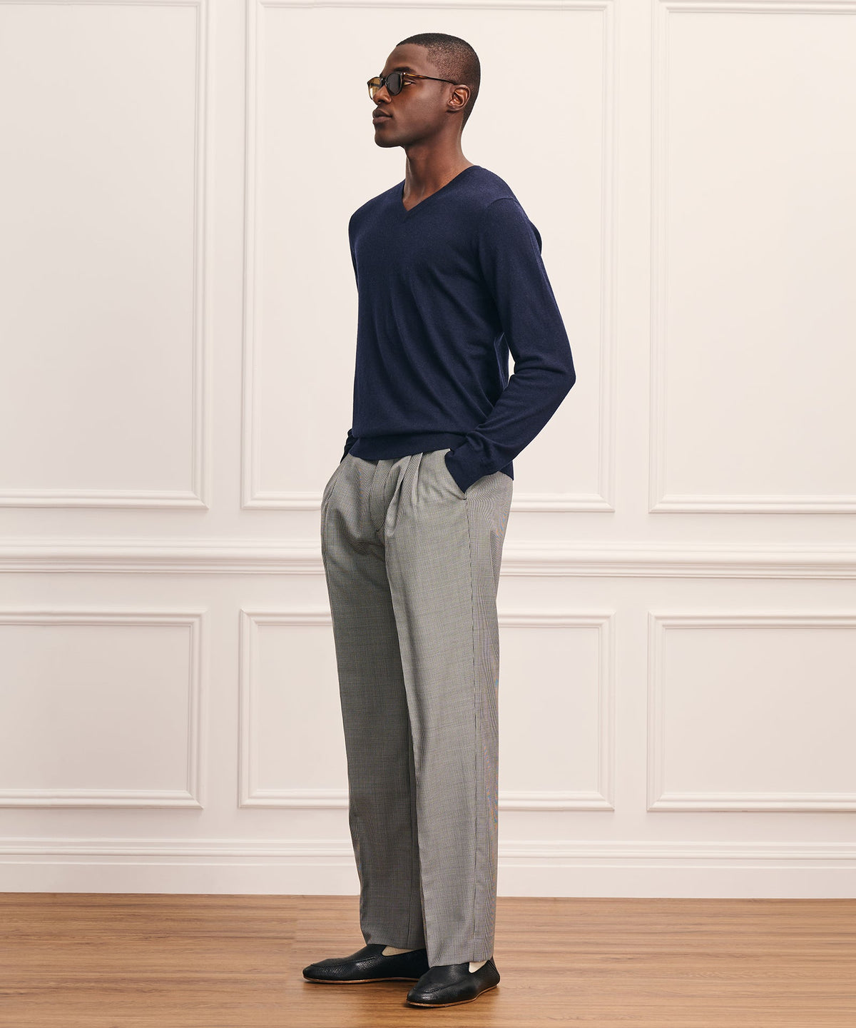 Super Fine Cashmere Long Sleeve V-Neck