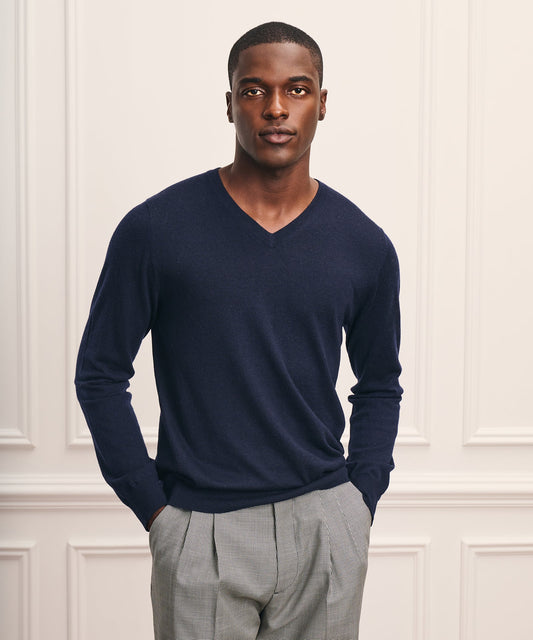 Super Fine Cashmere Long Sleeve V-Neck