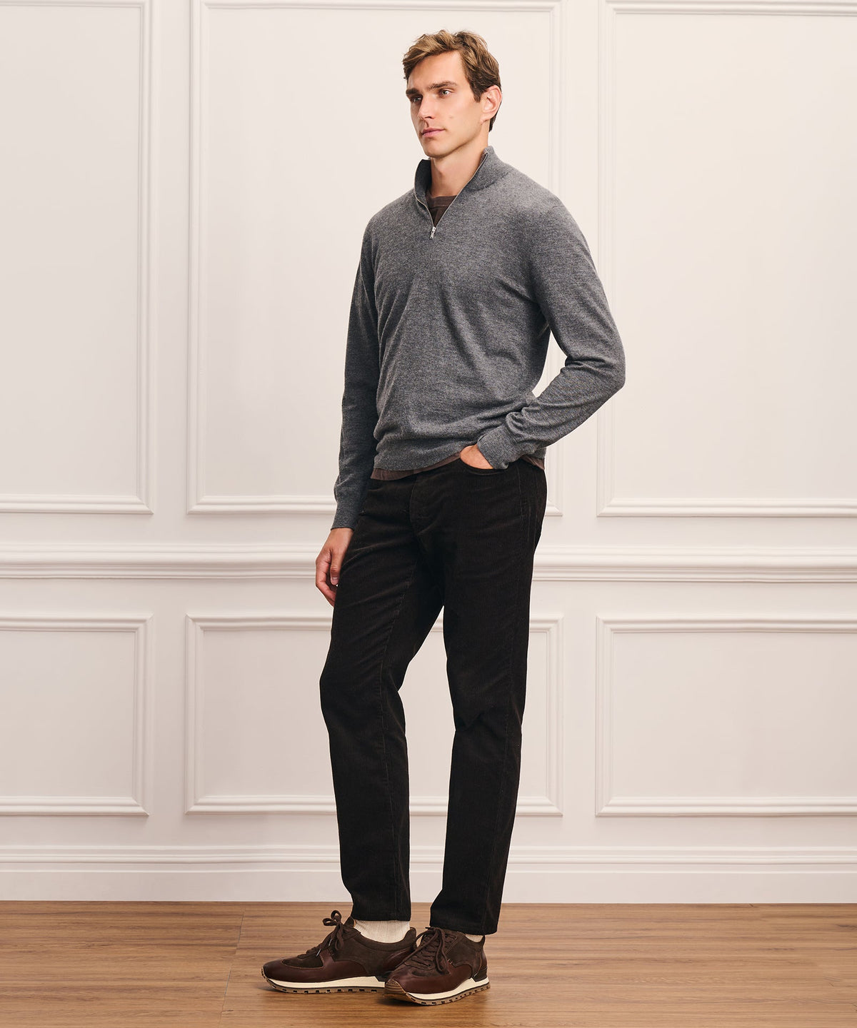 Super Fine Cashmere Quarter Zip