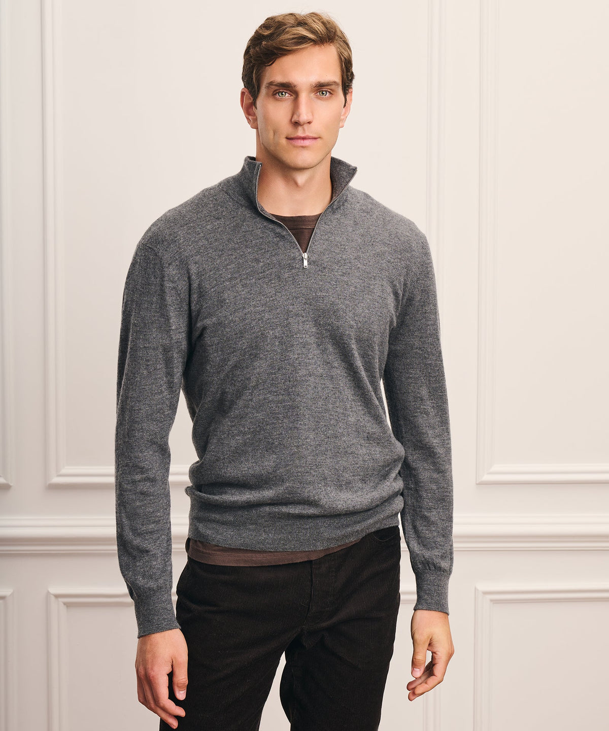 Super Fine Cashmere Quarter Zip