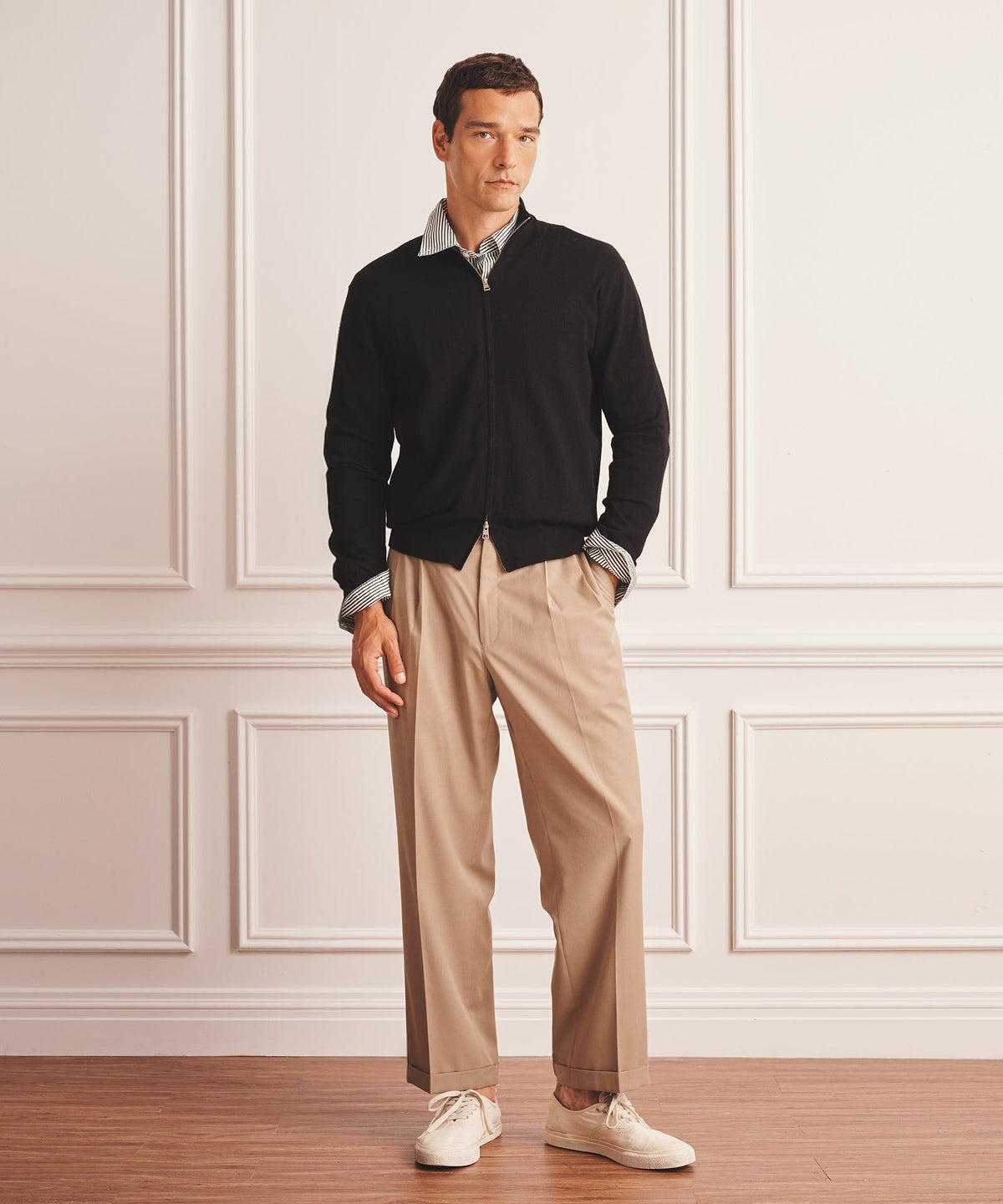 Super Fine Cashmere Zip Up