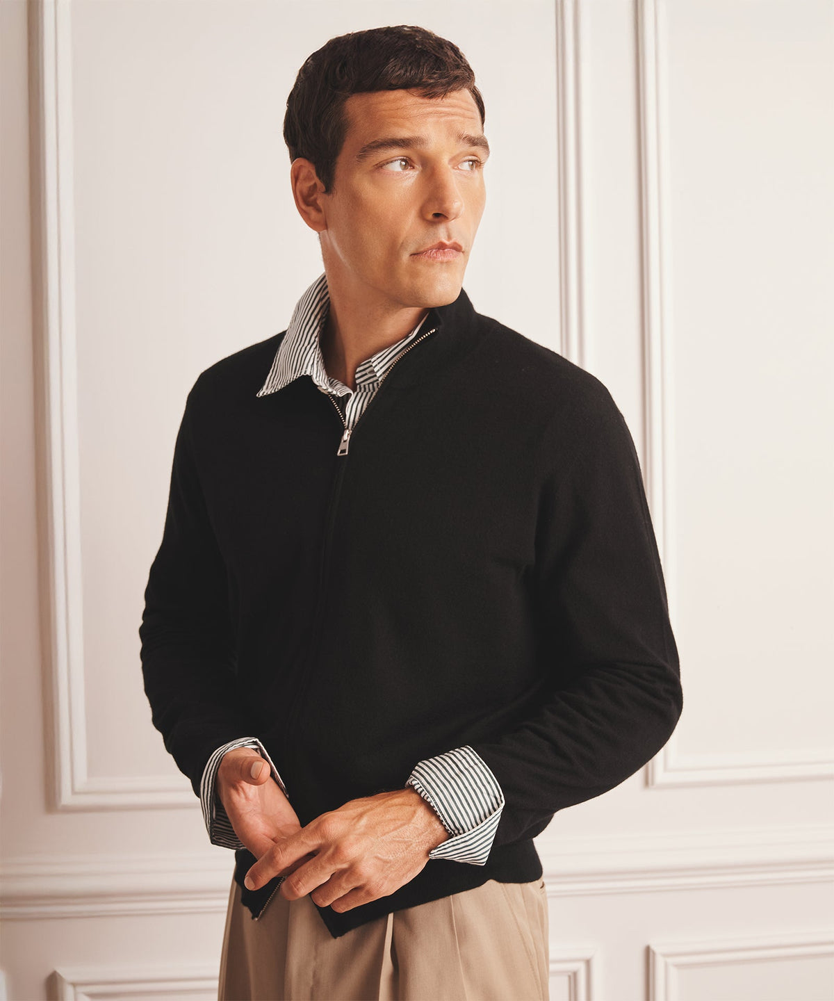 Super Fine Cashmere Zip Up