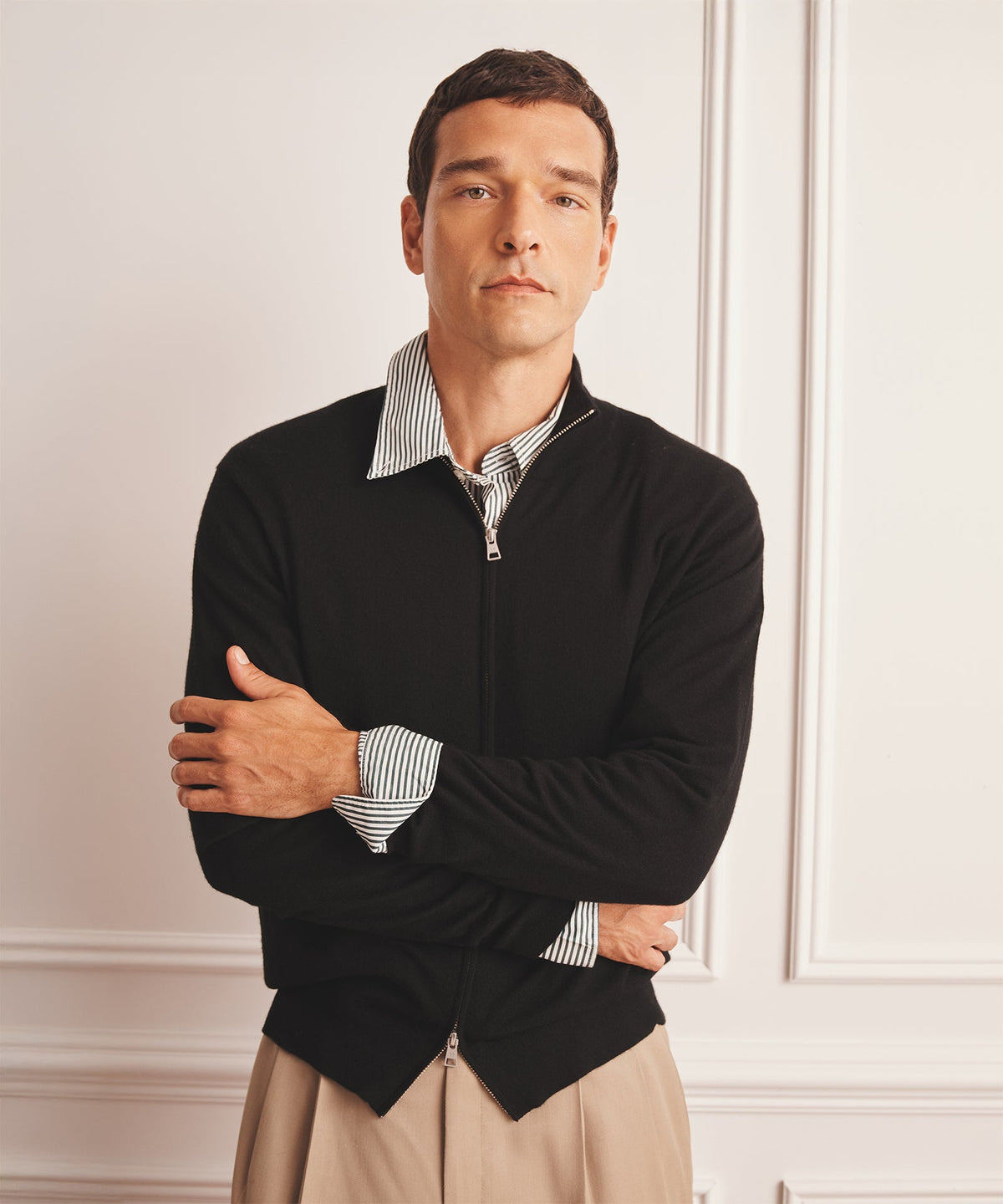 Super Fine Cashmere Zip Up
