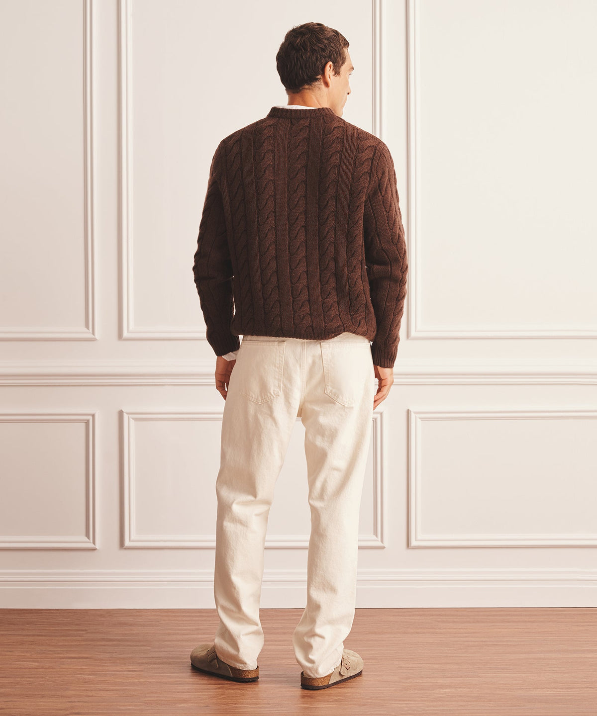Super Luxe Cashmere Cable Crewneck