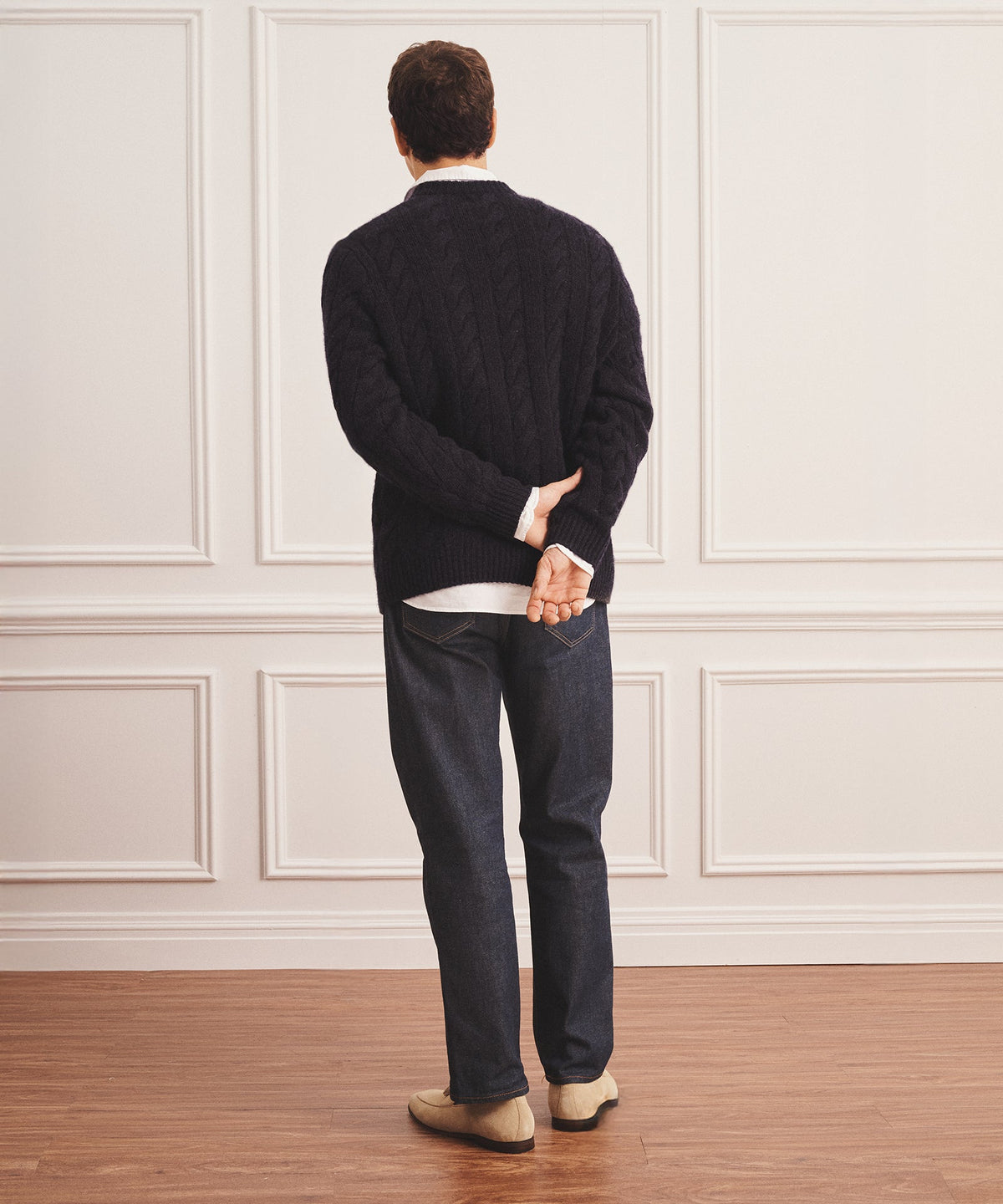 Super Luxe Cashmere Cable Crewneck