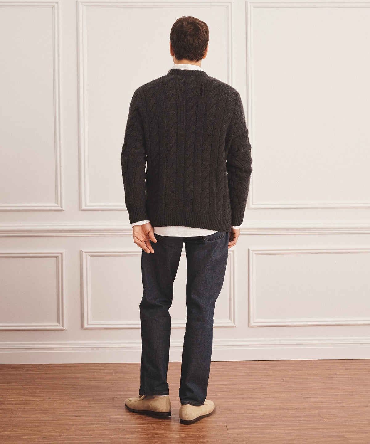Super Luxe Cashmere Cable Crewneck