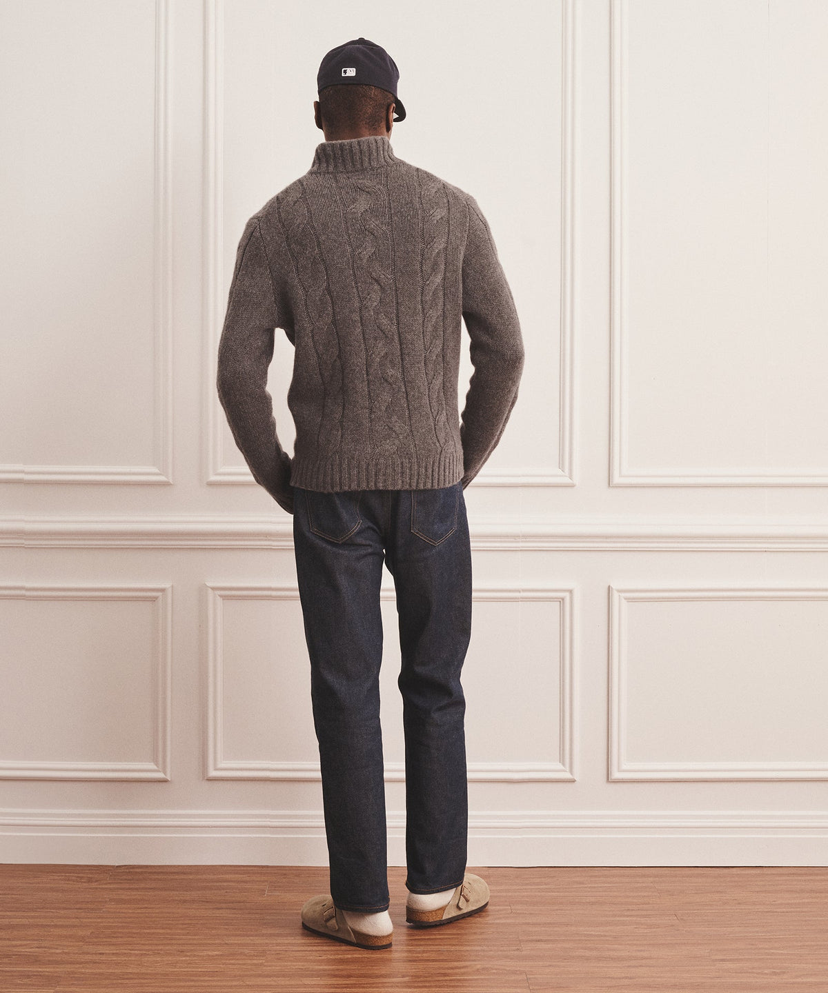 Super Luxe Cashmere Cable Full Zip Sweater