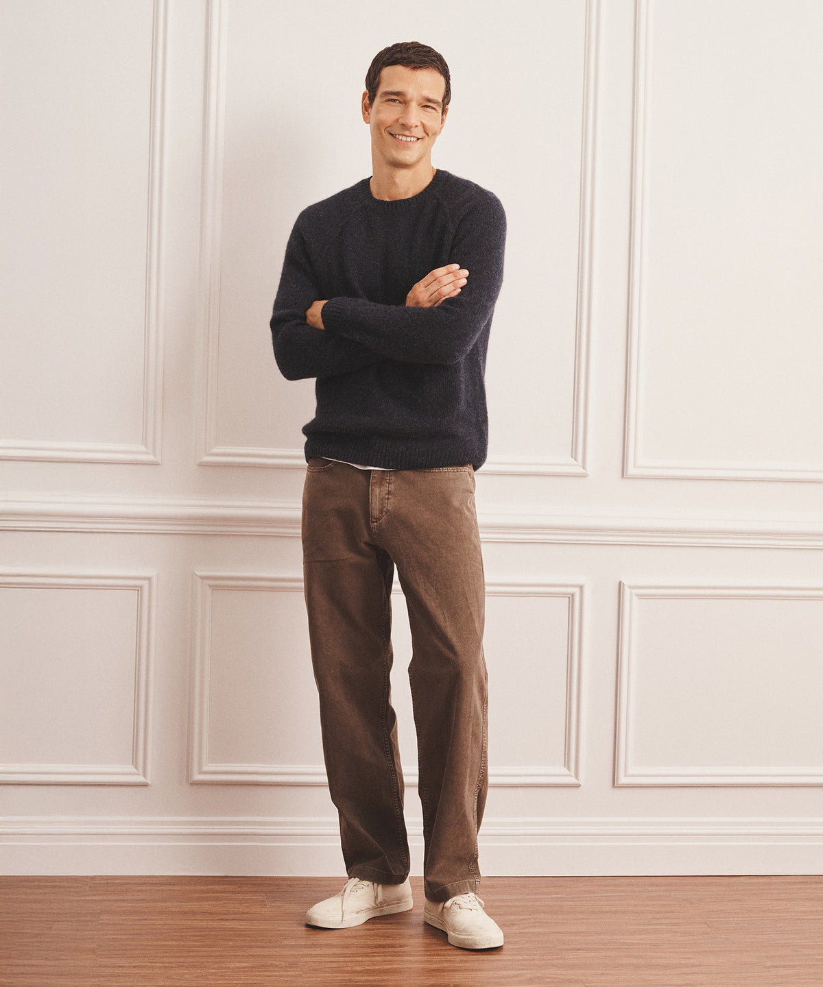 Super Luxe Cashmere Donegal Crewneck Sweater
