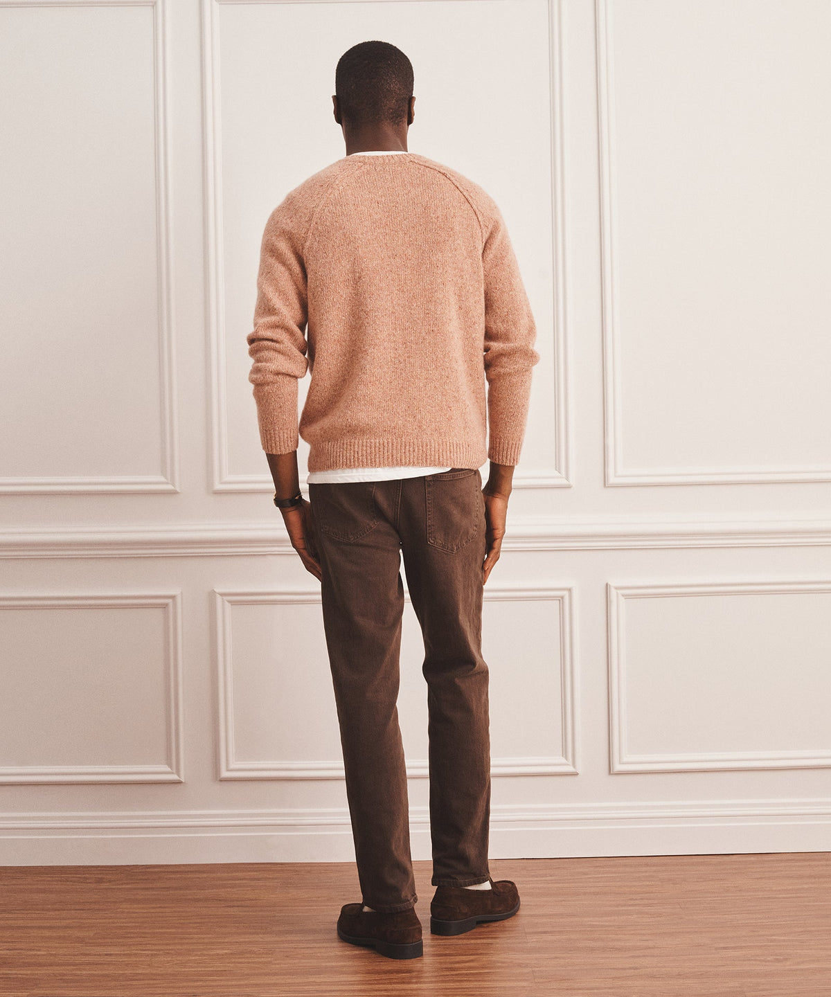 Super Luxe Cashmere Donegal Crewneck Sweater