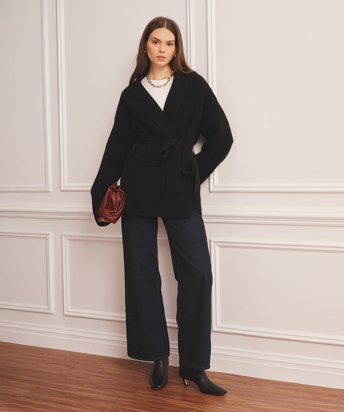 Super Luxe Cashmere Double Faced Shawl Collar Jacket