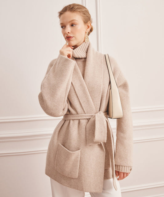 Super Luxe Cashmere Double Faced Shawl Collar Jacket