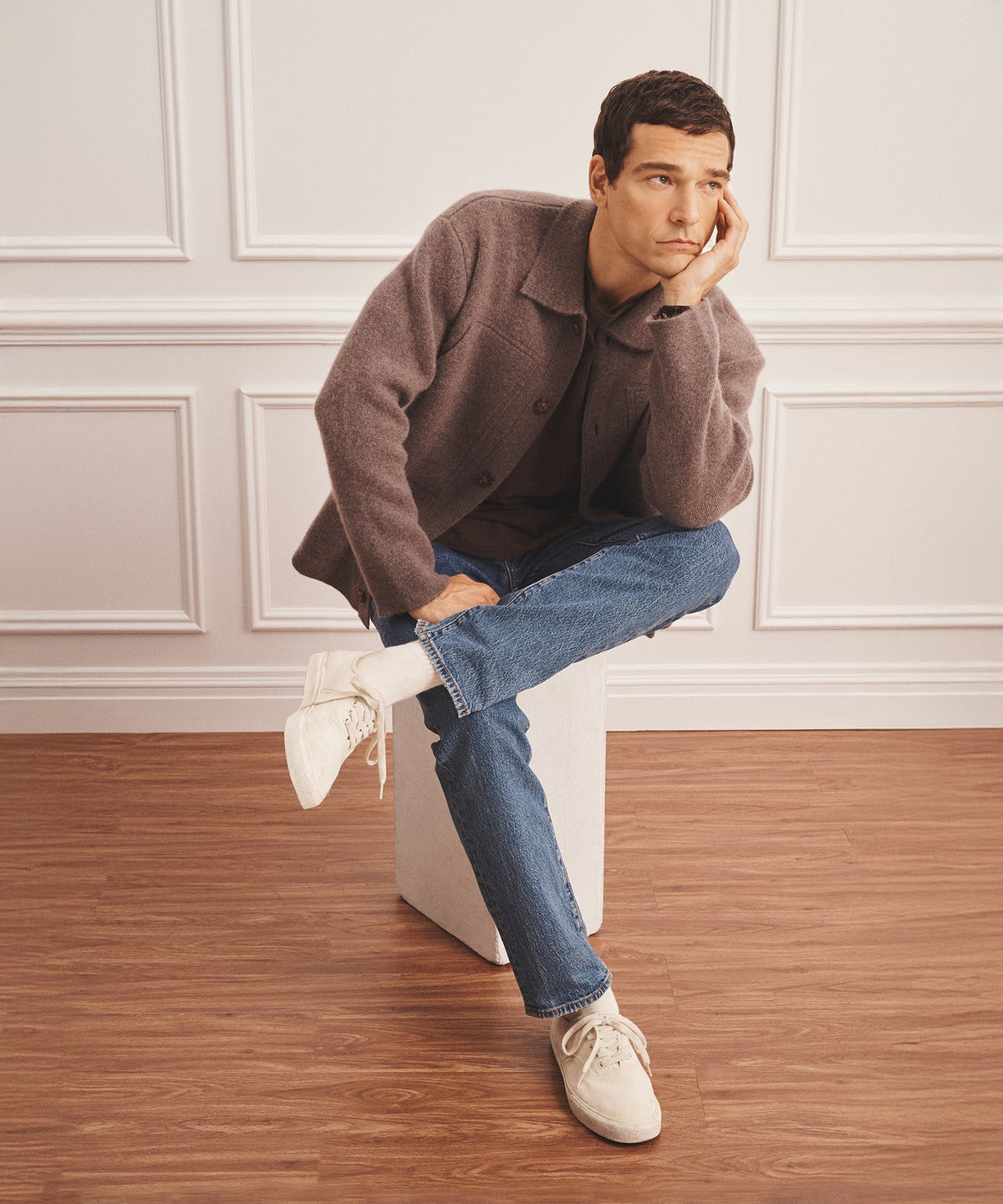 Super Luxe Cashmere Double Faced Utility Jacket