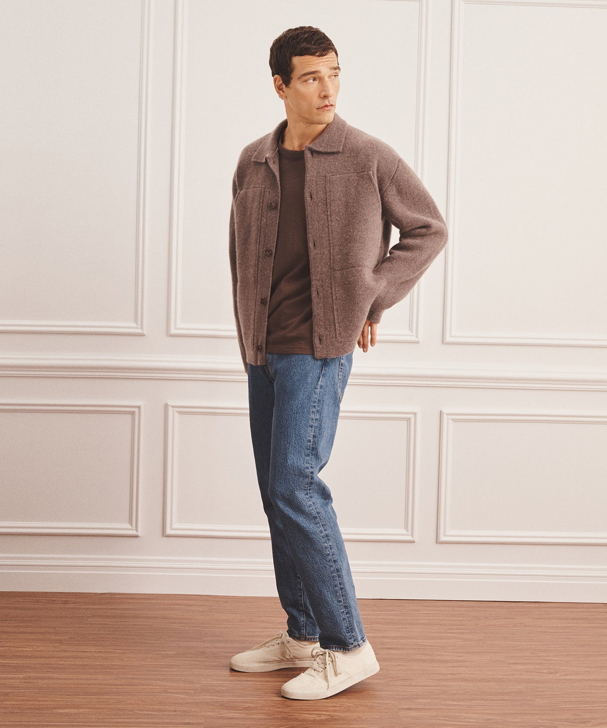 Super Luxe Cashmere Double Faced Utility Jacket