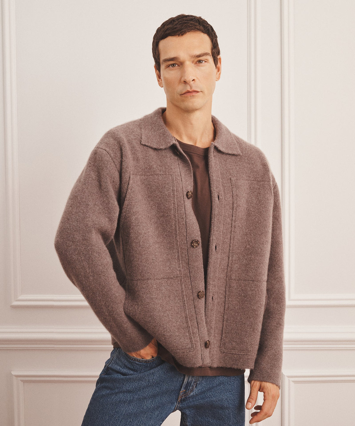 Super Luxe Cashmere Double Faced Utility Jacket