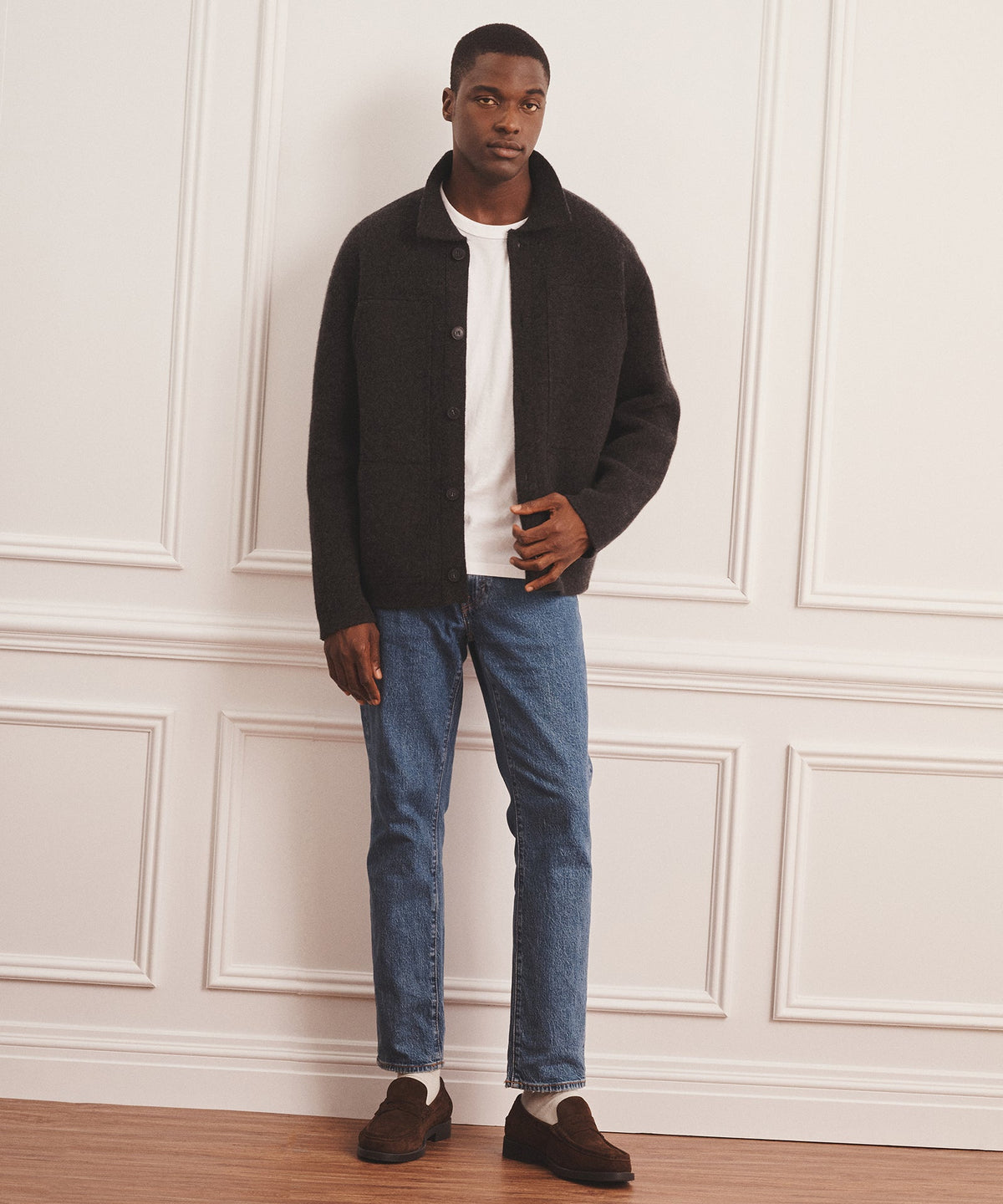 Super Luxe Cashmere Double Faced Utility Jacket