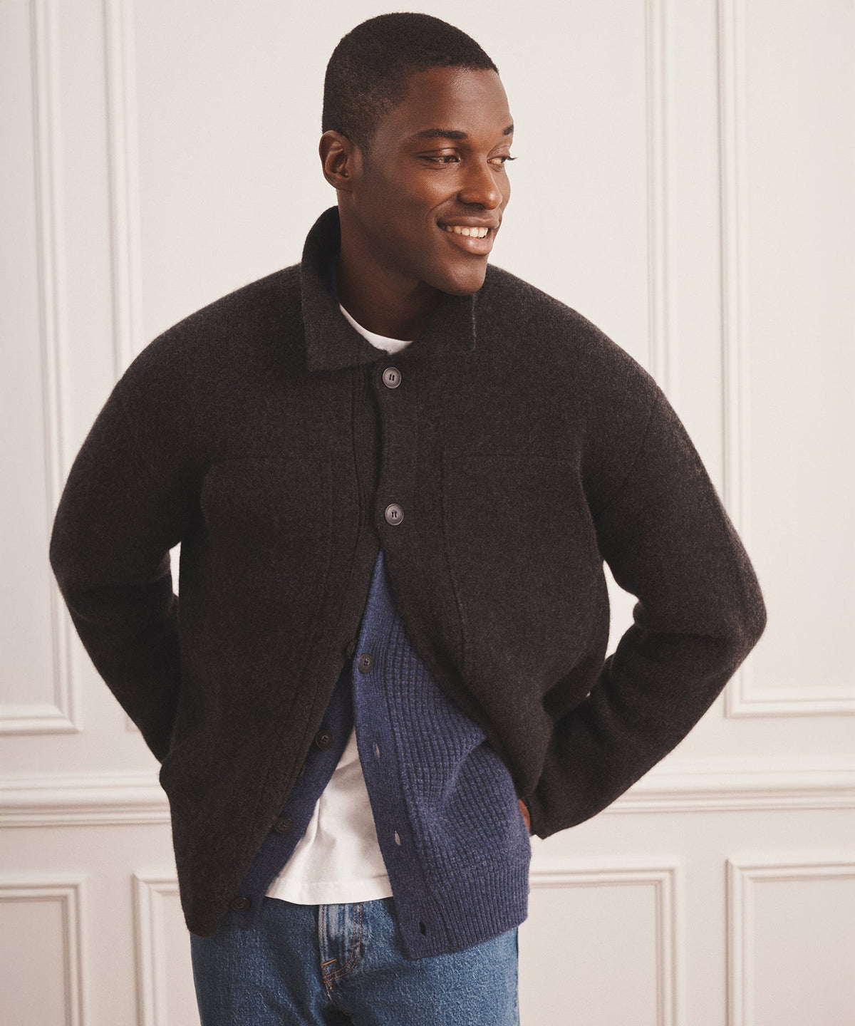 Super Luxe Cashmere Double Faced Utility Jacket