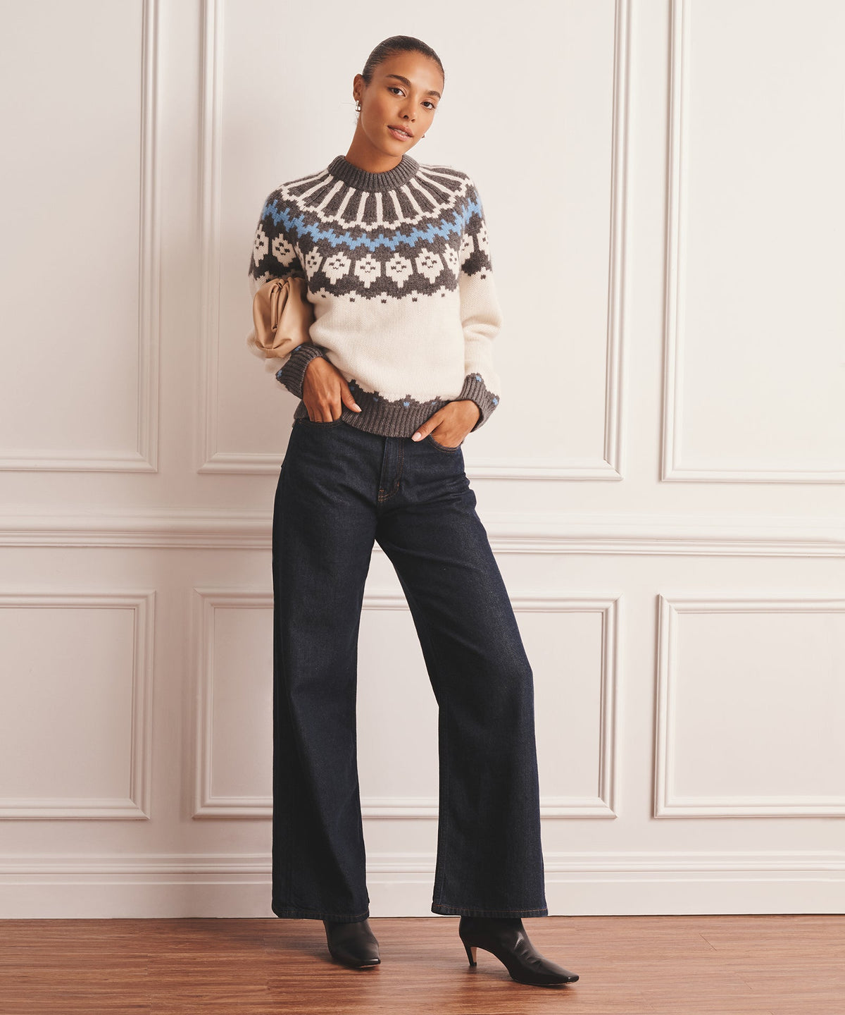 Super Luxe Cashmere Fair Isle Crewneck
