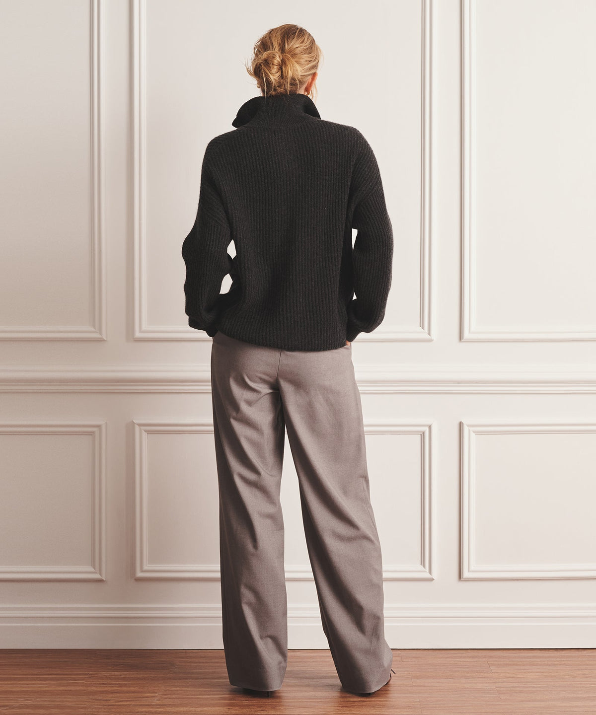 Luxe Cashmere High Neck Henley Sweater