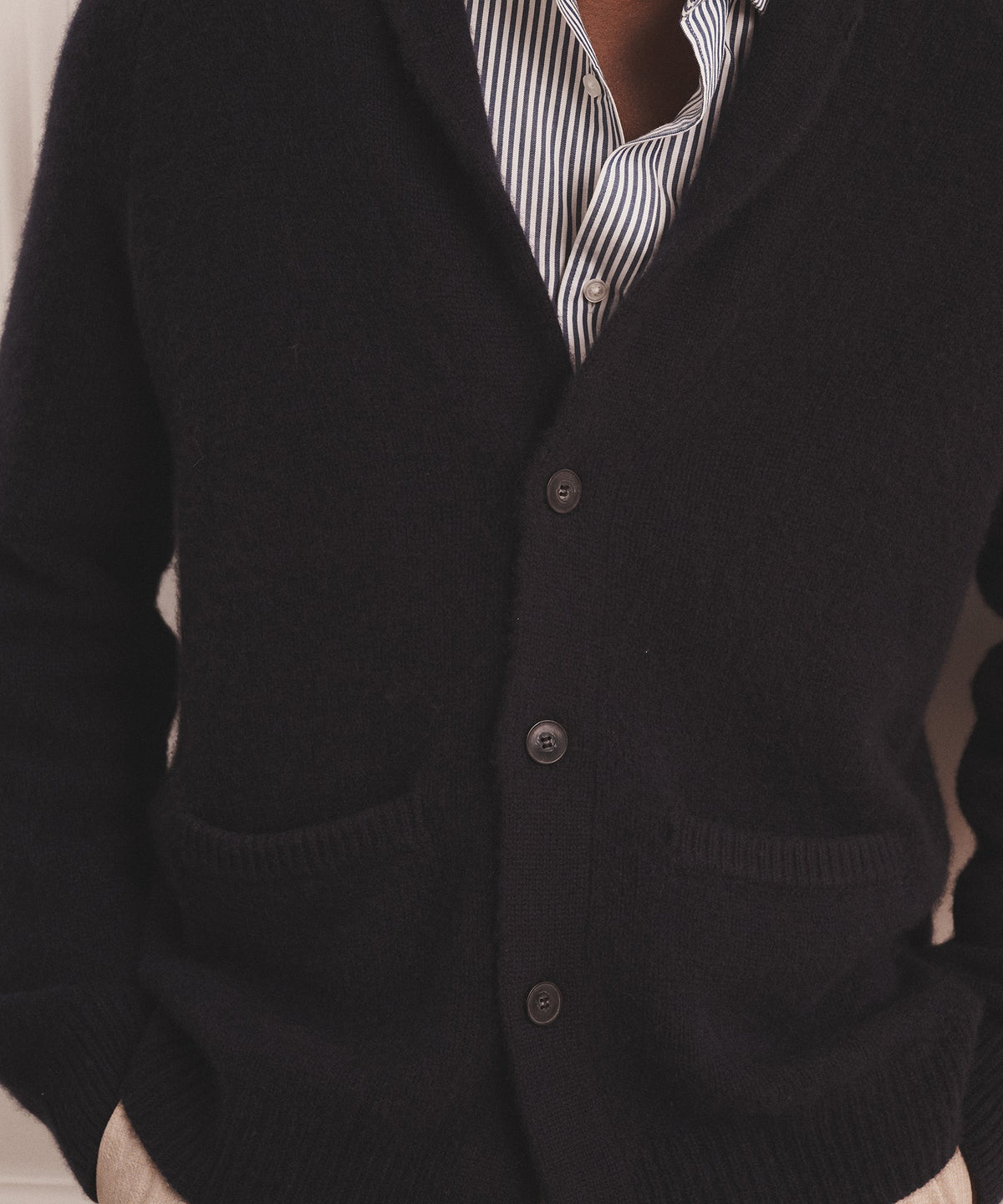 Super Luxe Cashmere Shawl Collared Cardigan