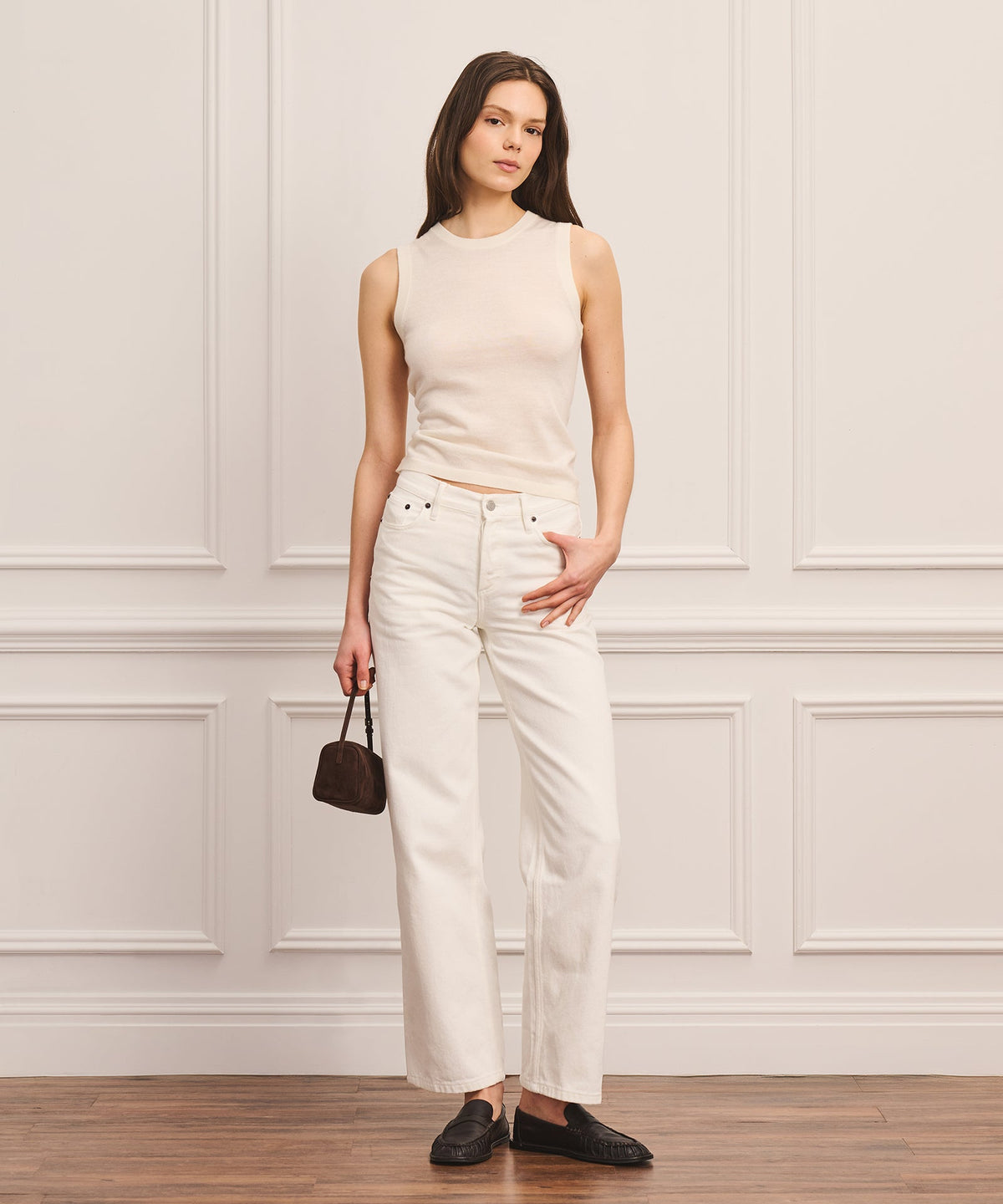 Super Fine Cashmere High Neck Tank