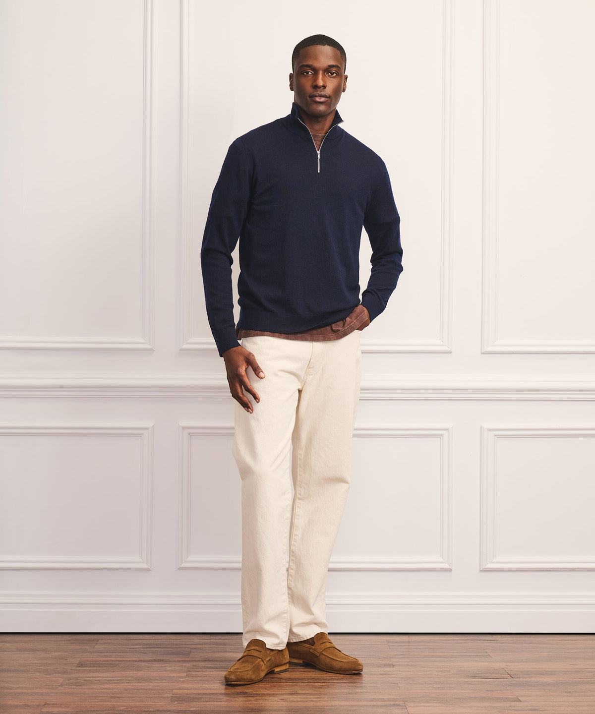 Super Fine Cashmere Quarter Zip