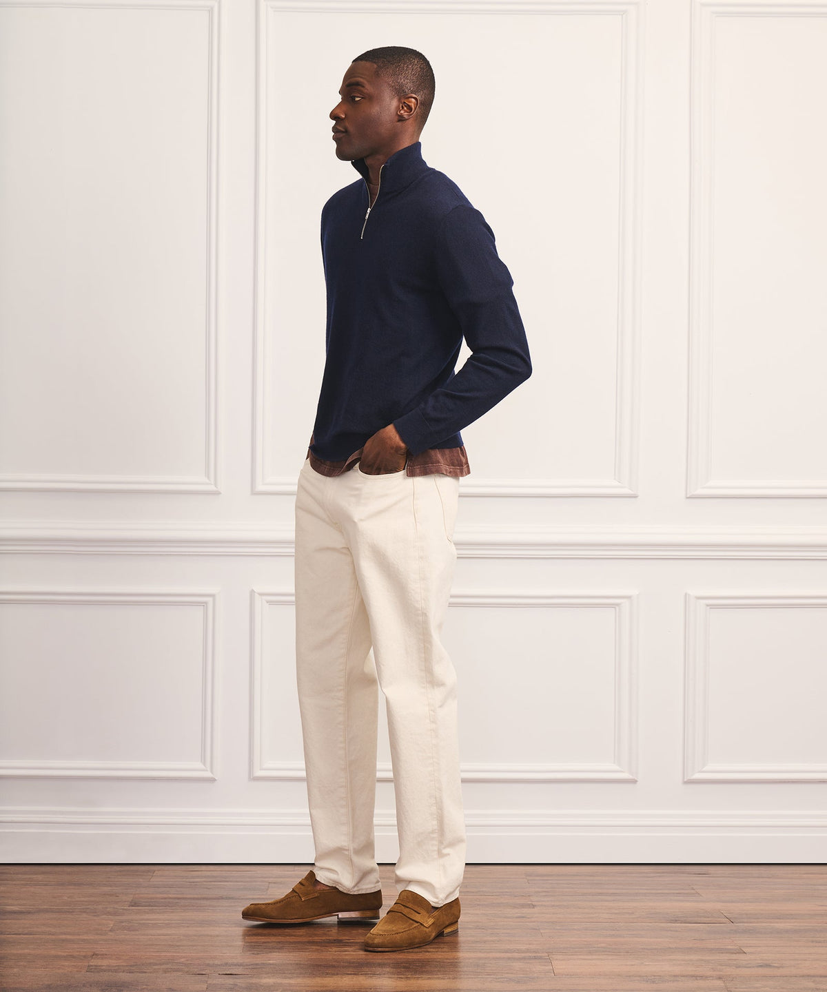 Super Fine Cashmere Quarter Zip