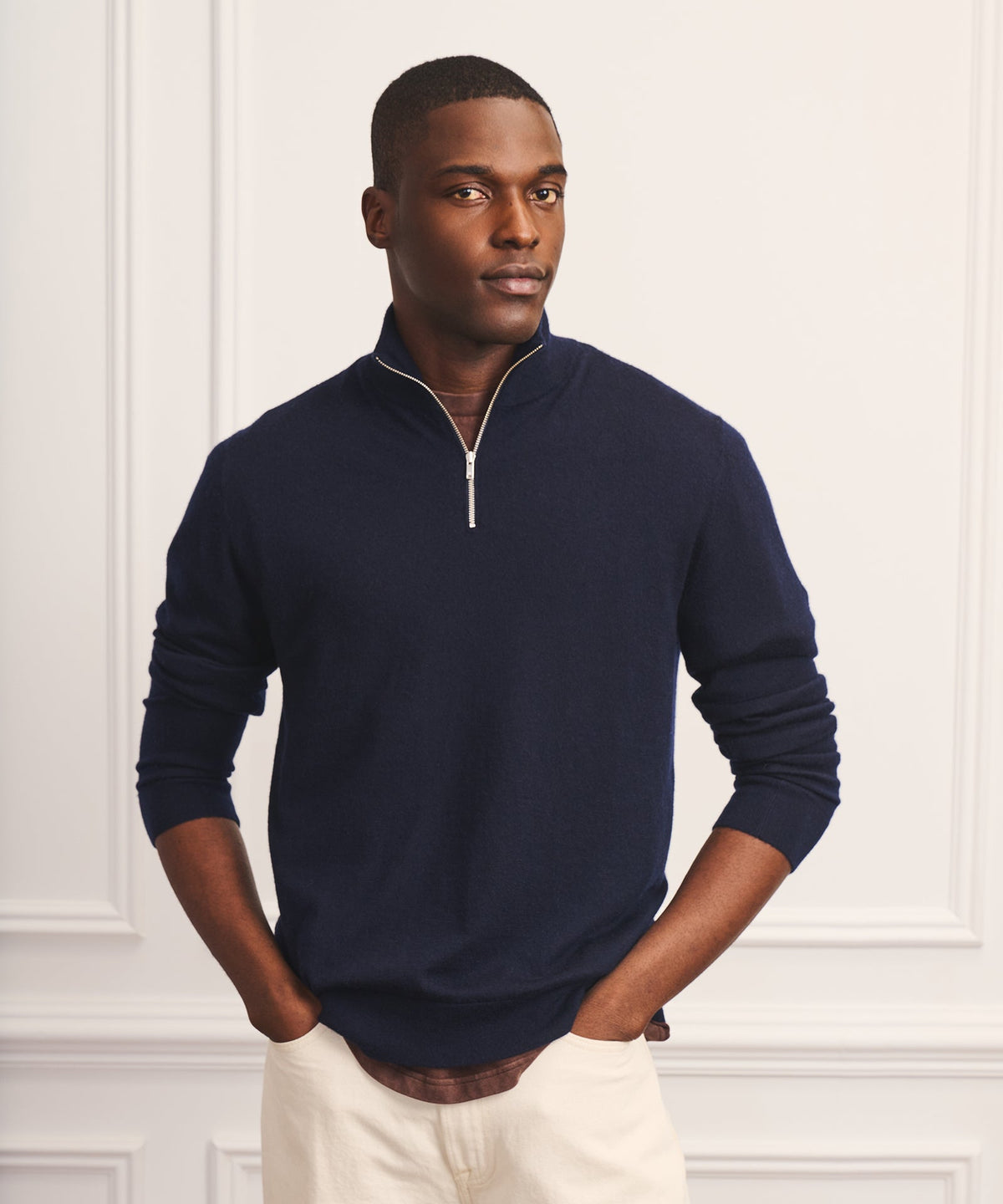Super Fine Cashmere Quarter Zip
