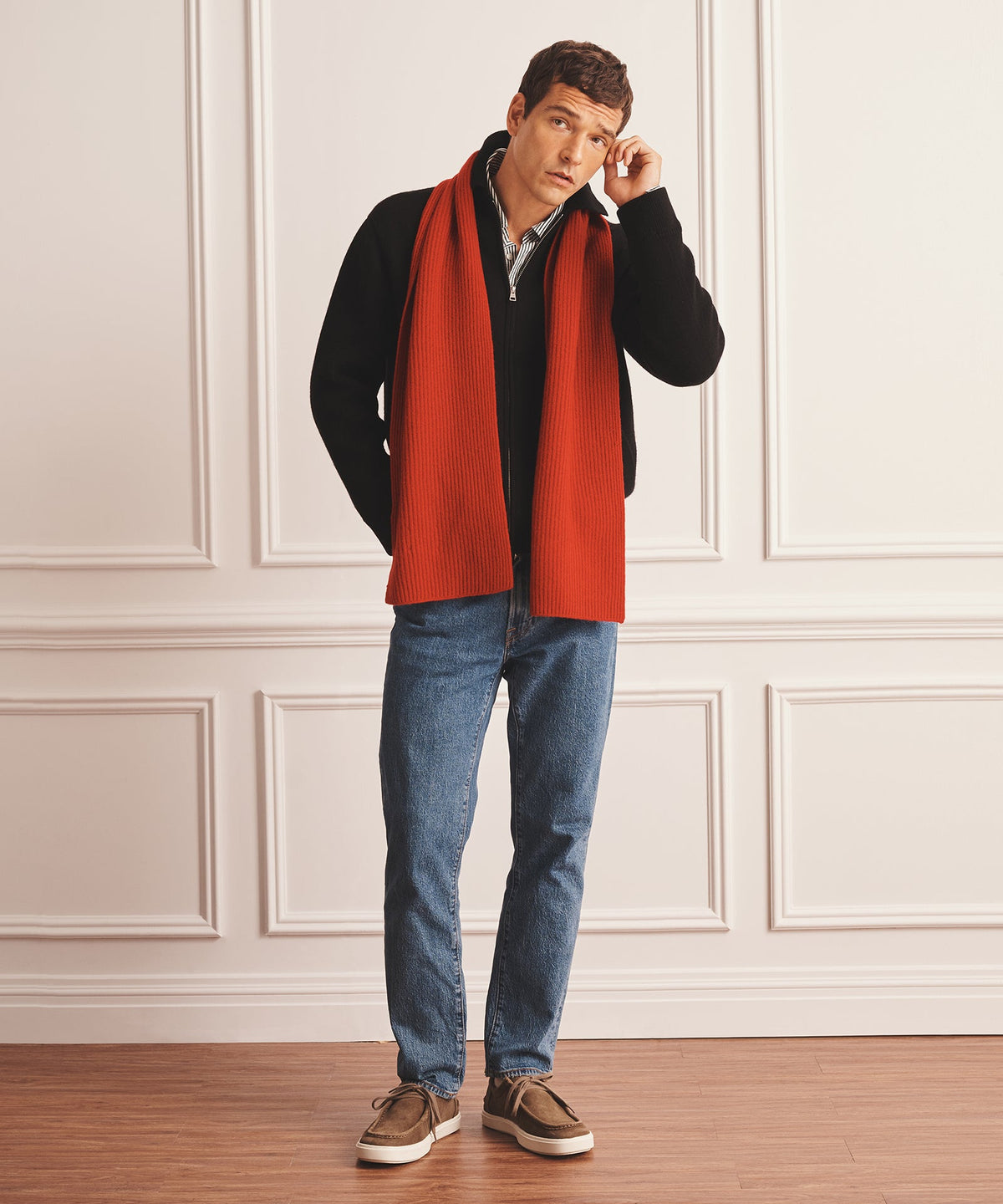 Signature Cashmere Ribbed Scarf