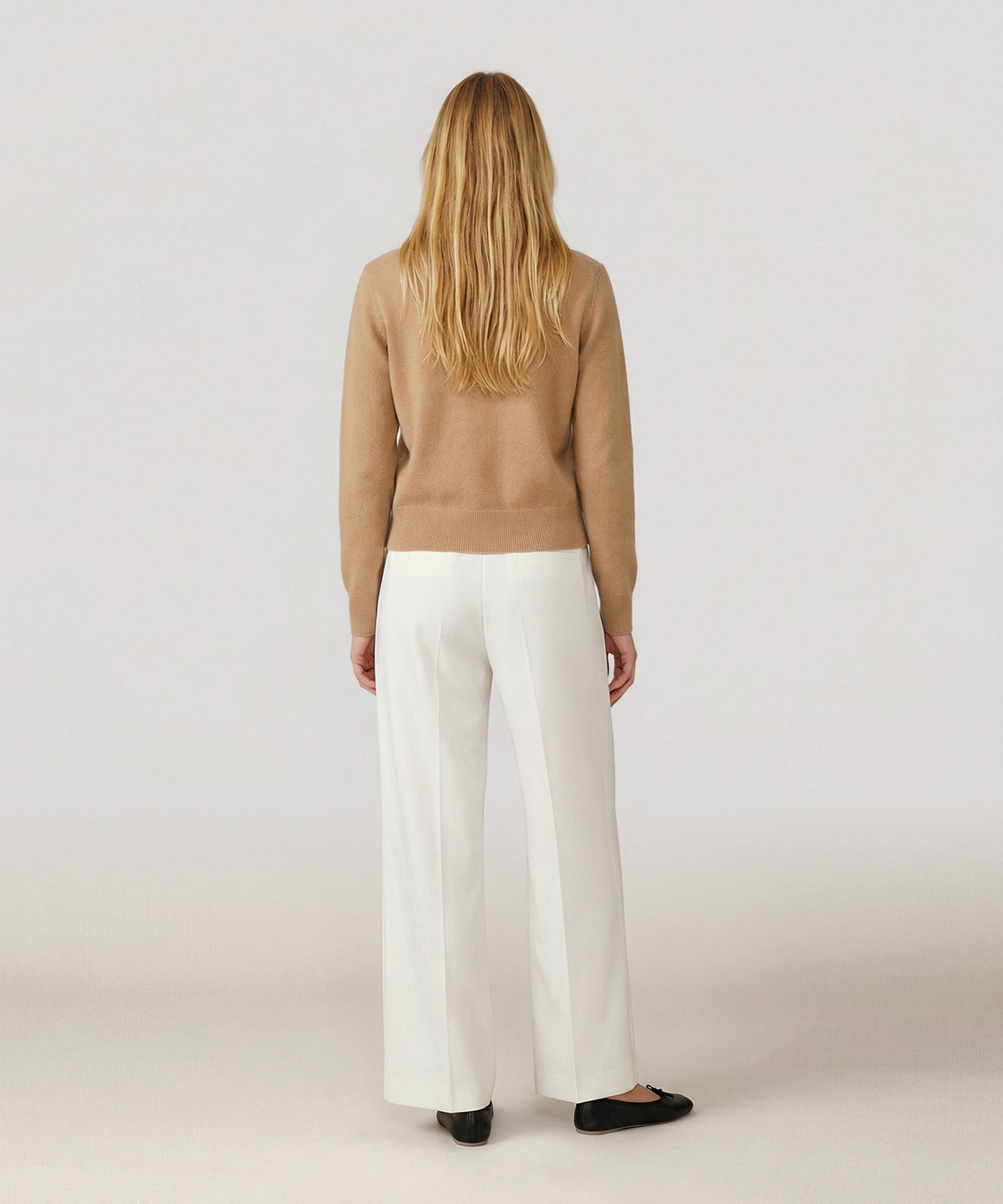 Cashmere Long Sleeve Cropped Pullover