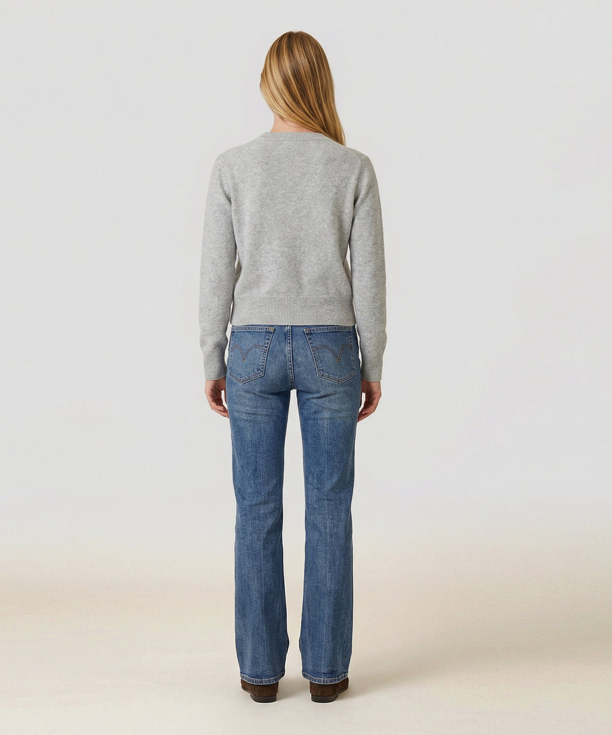 Cashmere Long Sleeve Cropped Pullover