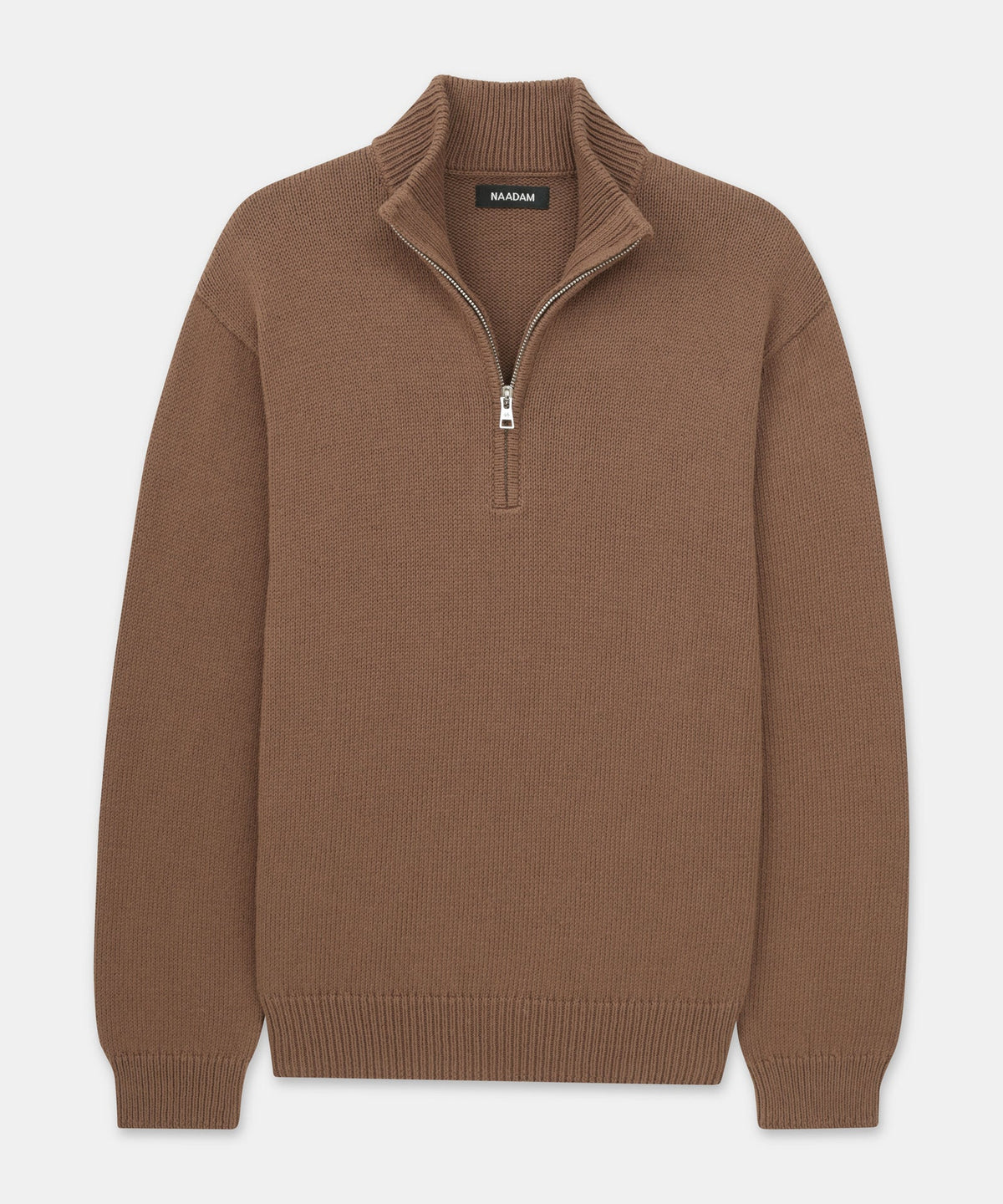 Cotton Relaxed Quarter Zip Sweater