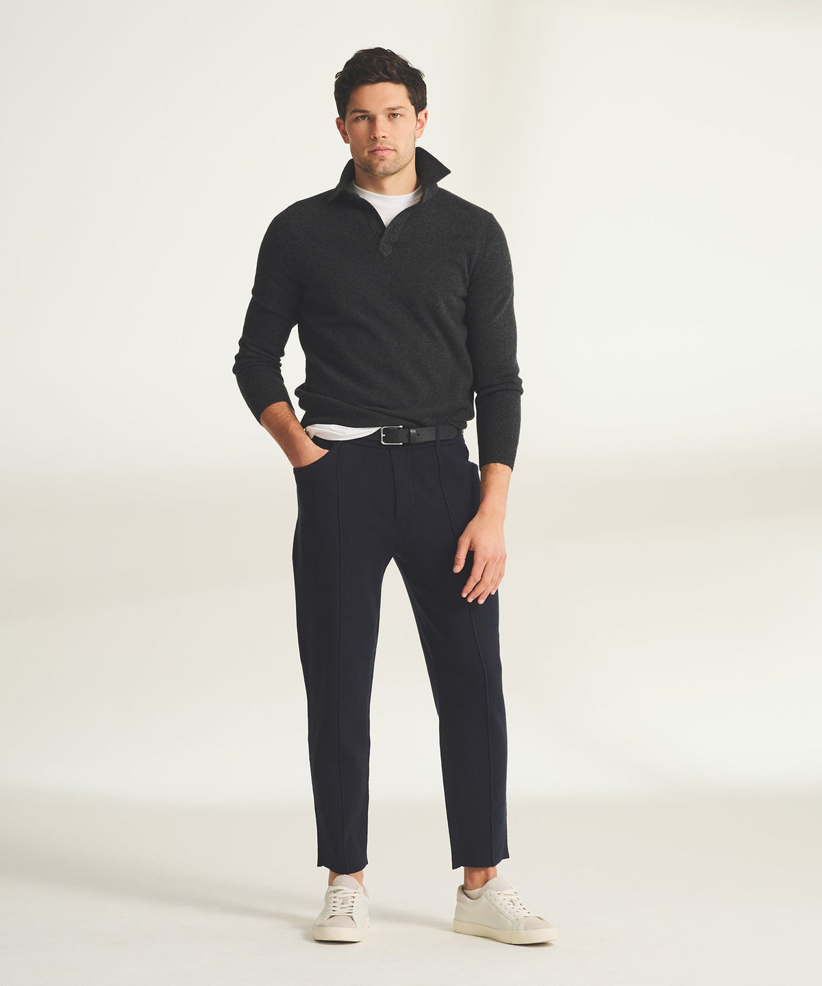 Signature Cashmere Long Sleeve Polo