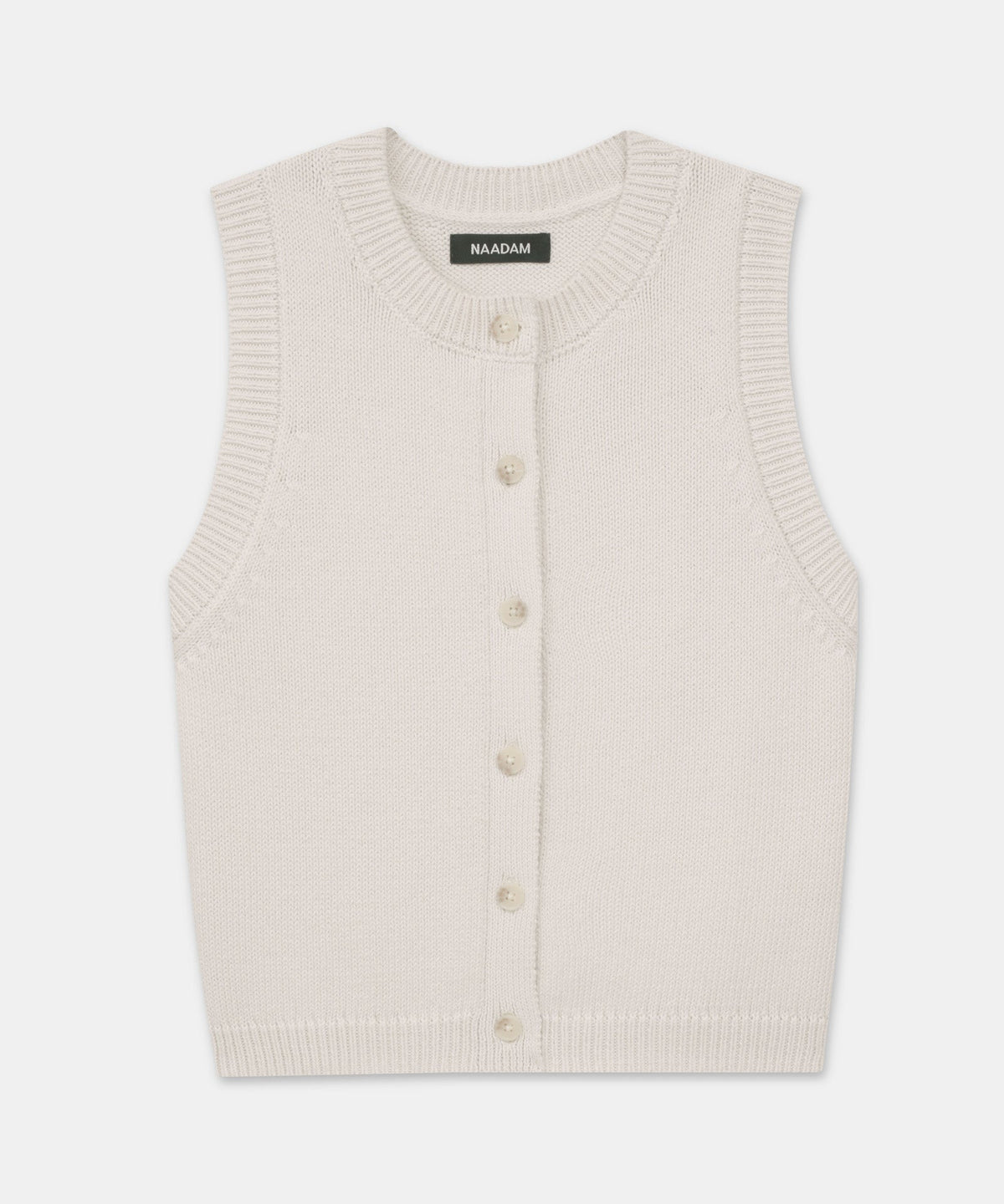 Cotton Sleeveless Cardigan
