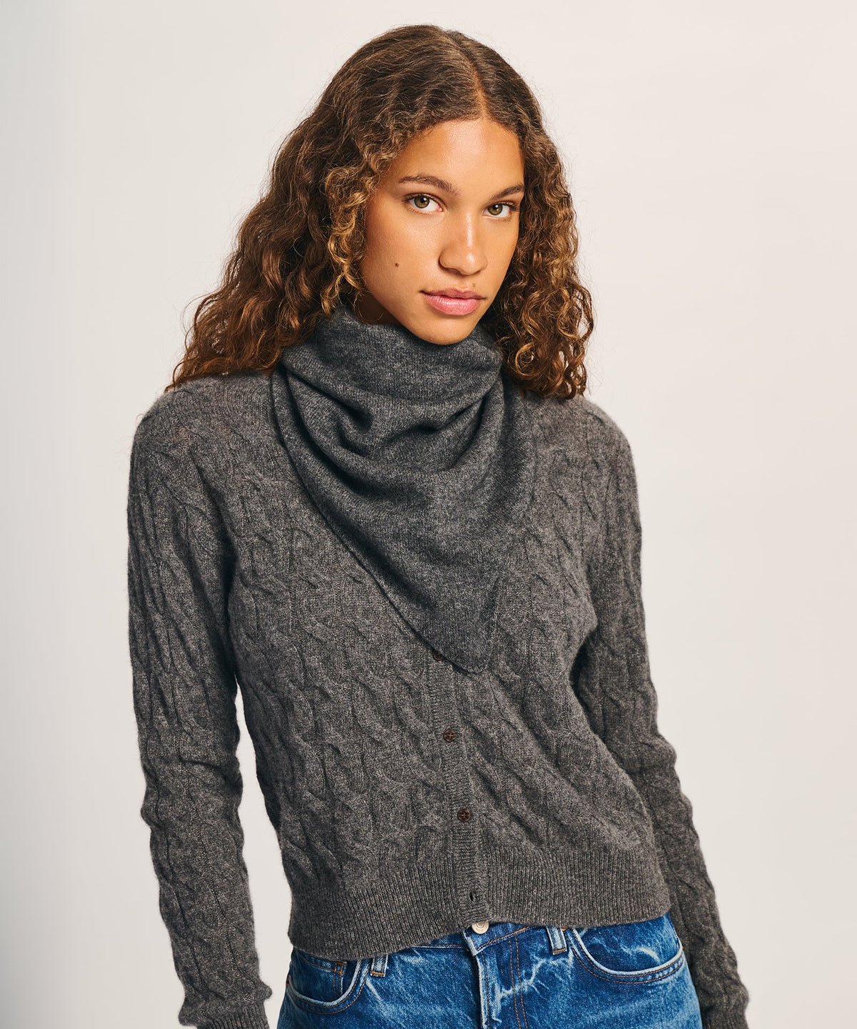 Lightweight Cashmere Triangle Scarf