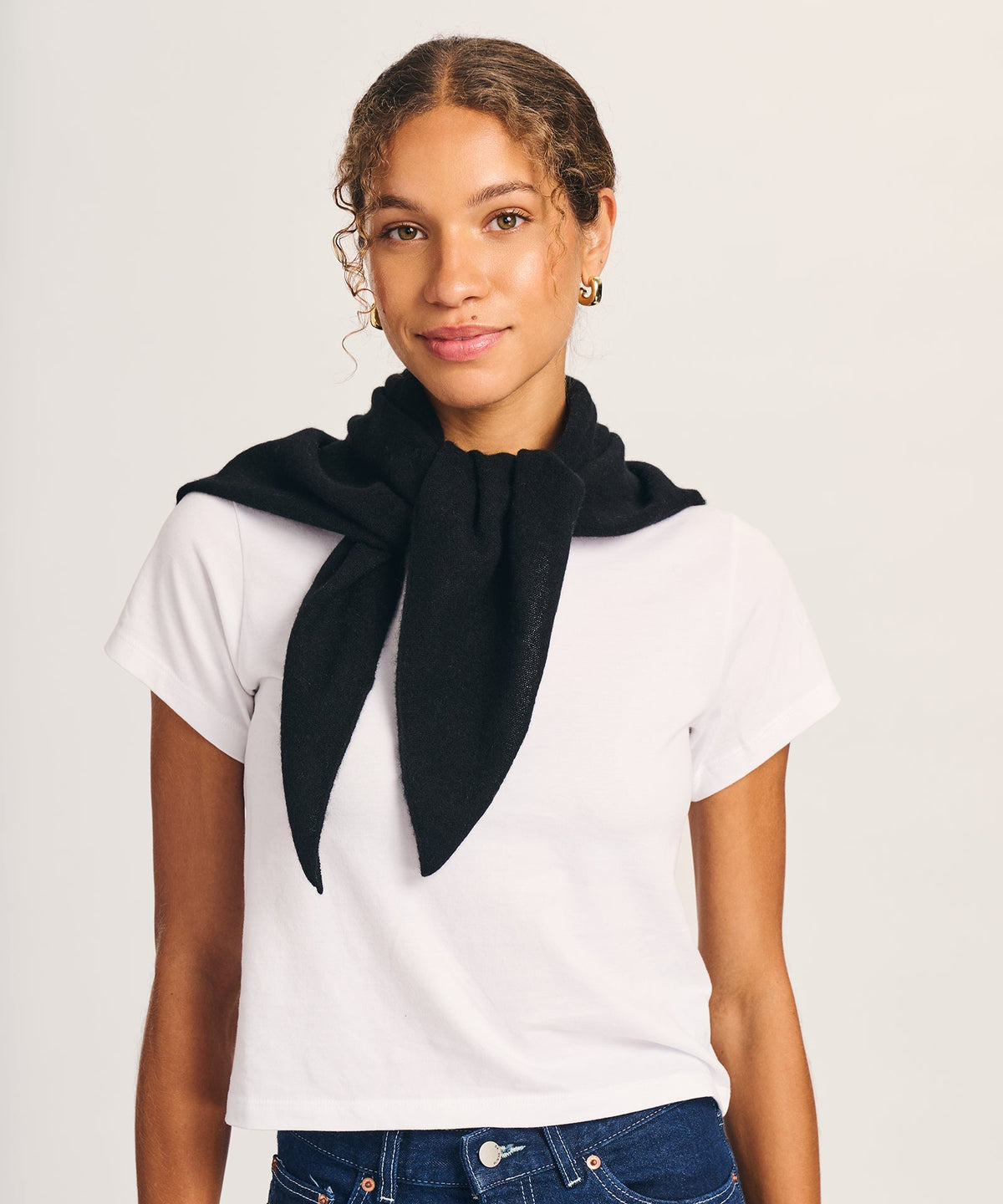 Lightweight Cashmere Triangle Scarf