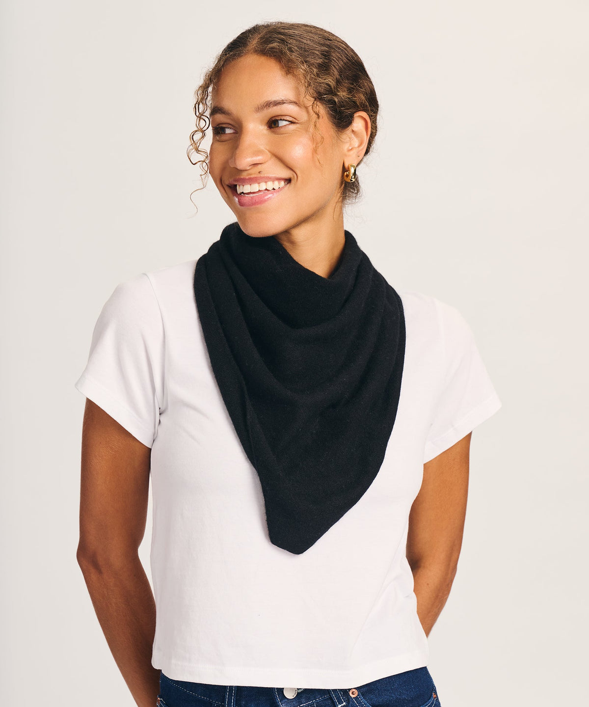 Lightweight Cashmere Triangle Scarf